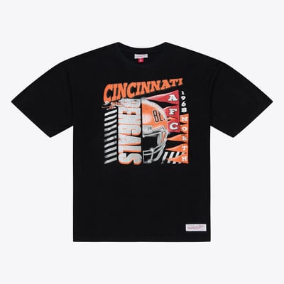 Cincinnati Bengals Mitchell & Ness Core Essentials Street Graphic Short Sleeve T-Shirt - Black
