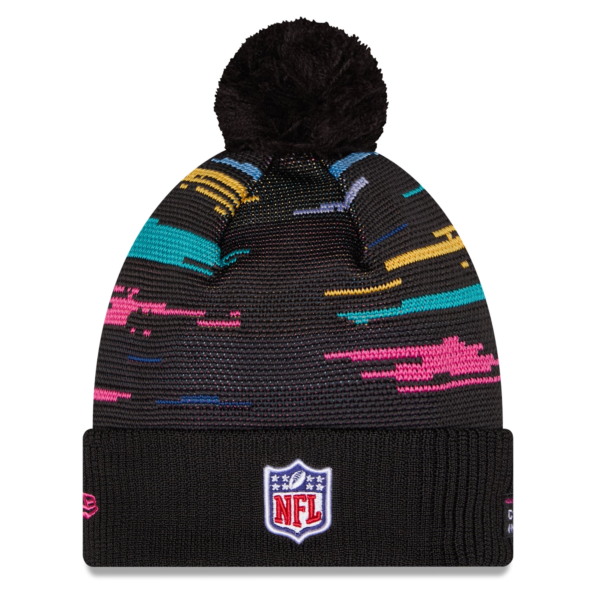 Men's New Era Black Cincinnati Bengals 2026 NFL Crucial Catch Cuffed Knit Hat with Pom