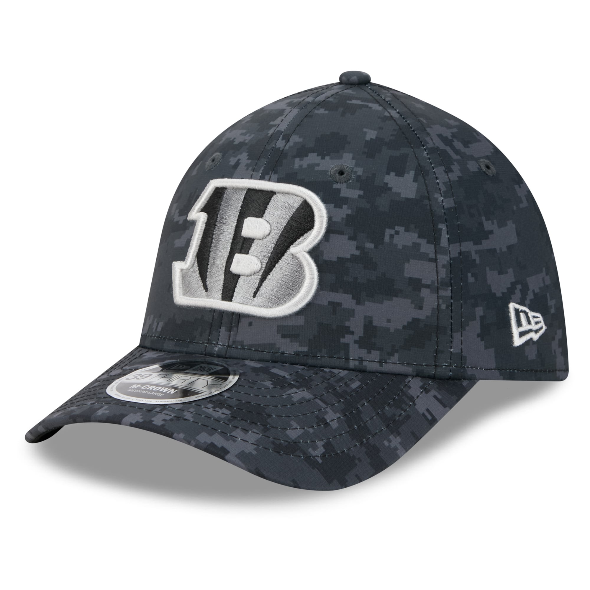 Men's New Era Black Cincinnati Bengals 2026 Salute To Service 39THIRTY M-Crown Stretch Hat