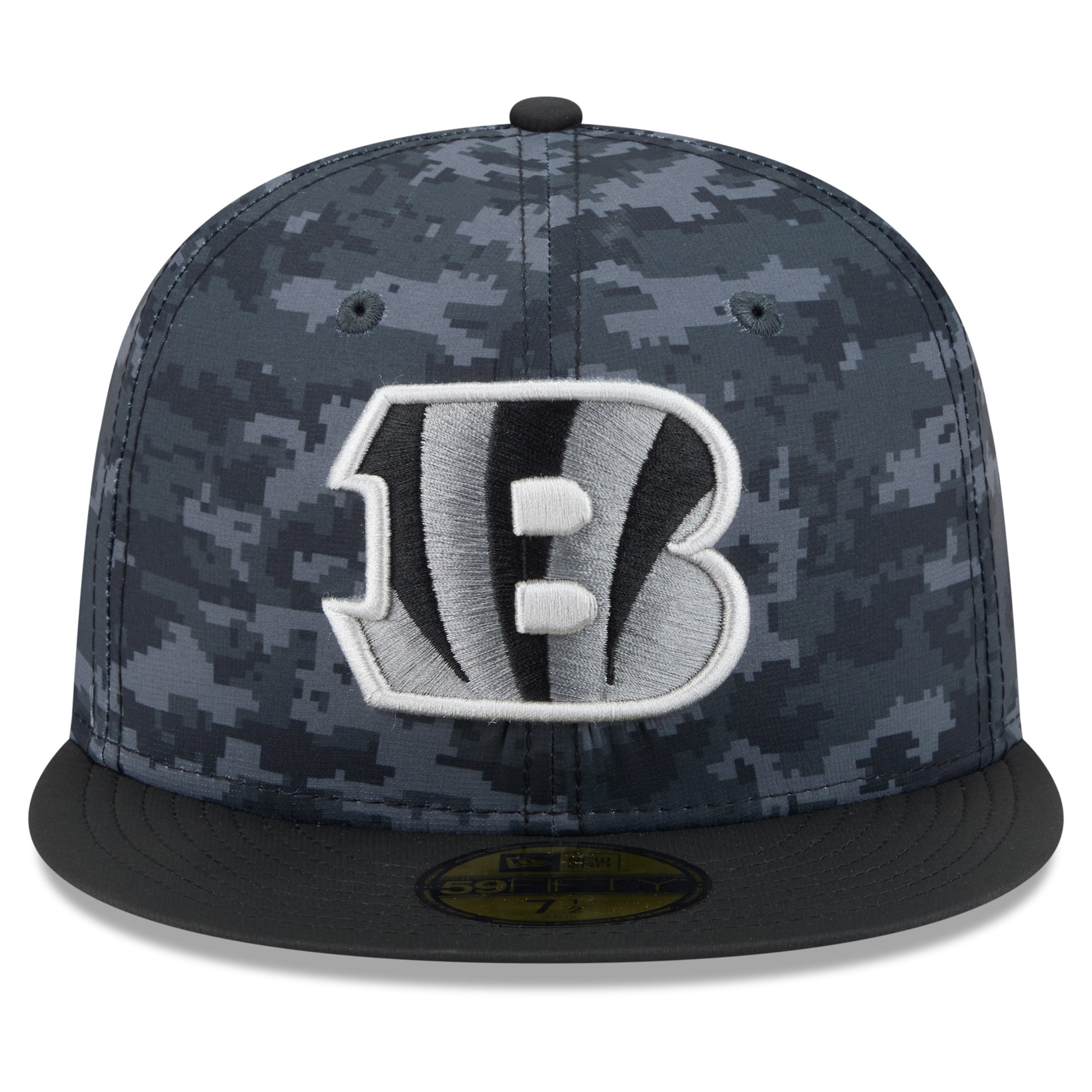 Casquette ajustée New Era noire pour homme Cincinnati Bengals 2026 Salute To Service 59FIFTY
