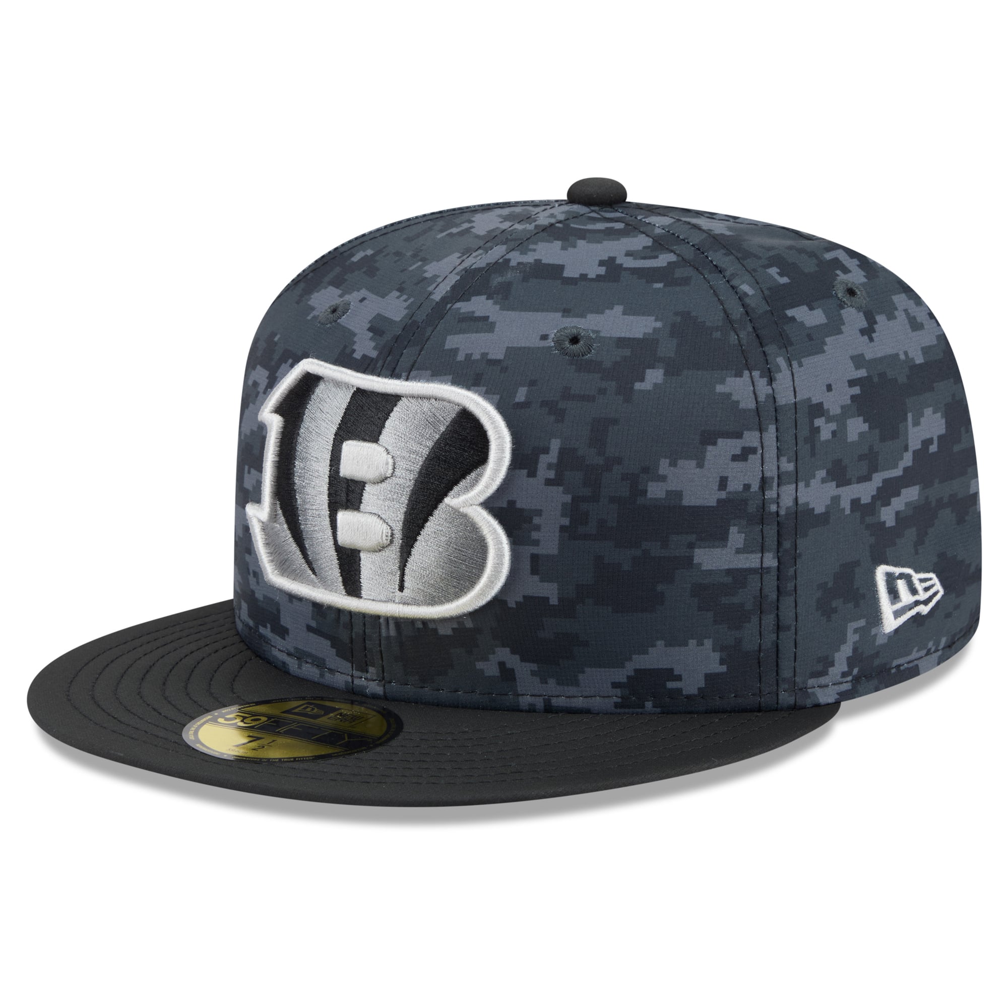 Casquette ajustée New Era noire pour homme Cincinnati Bengals 2026 Salute To Service 59FIFTY
