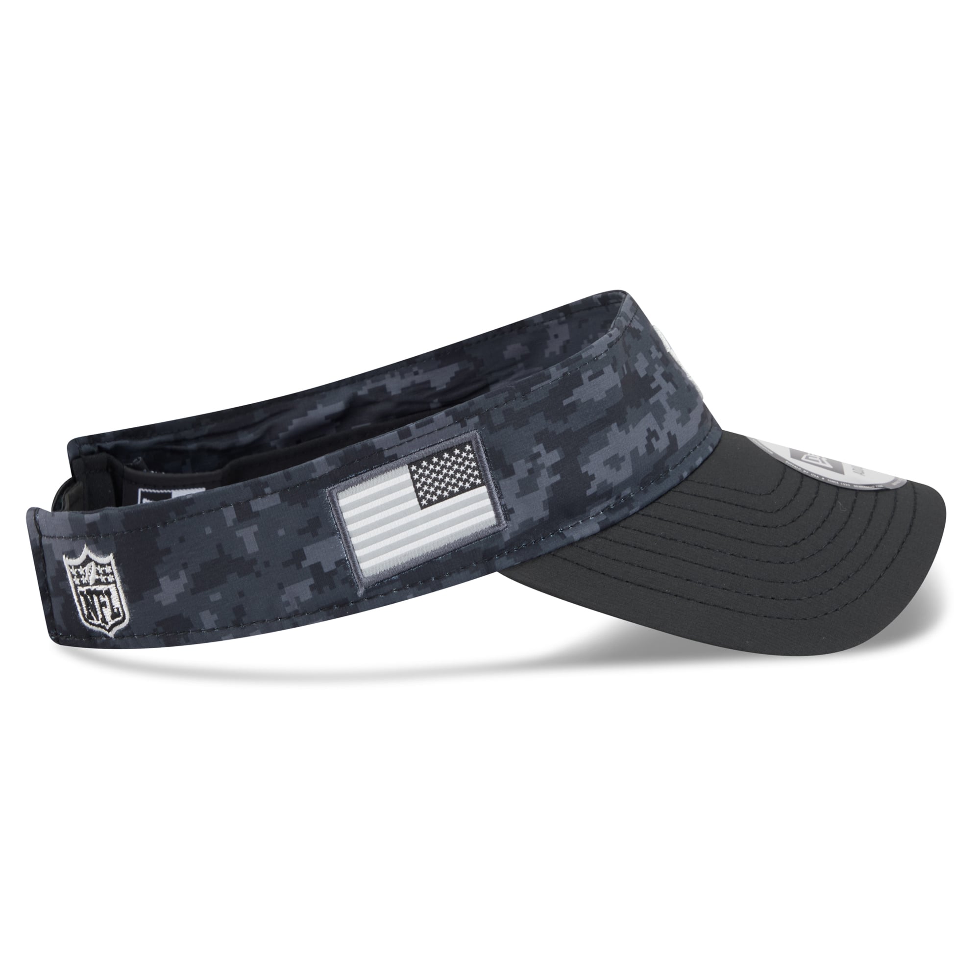 Casquette New Era noire pour homme, modèle Cincinnati Bengals 2026 Salute To Service, visière ajustable