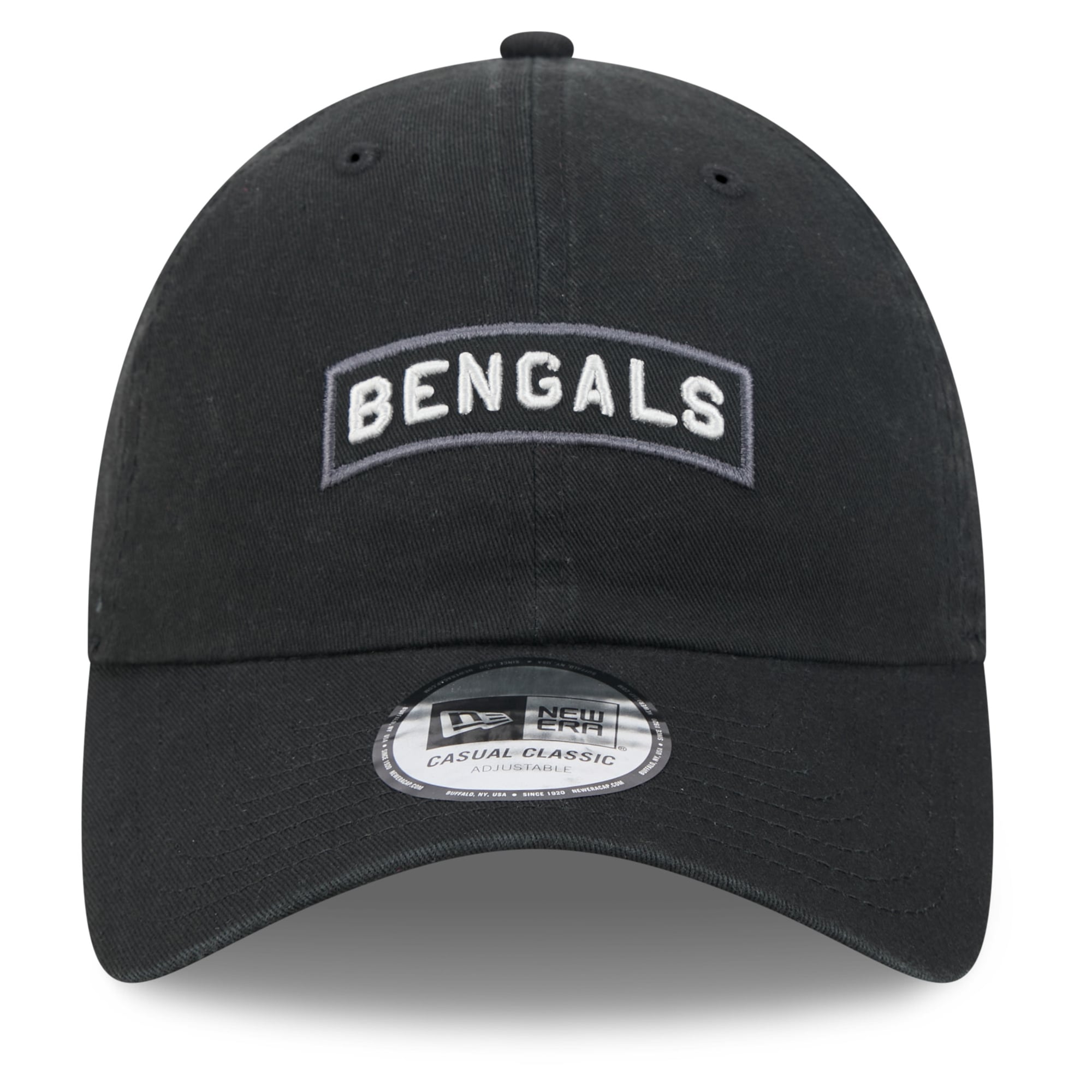 Casquette New Era noire pour homme, modèle Cincinnati Bengals 2026 Salute To Service, style classique décontracté et ajustable