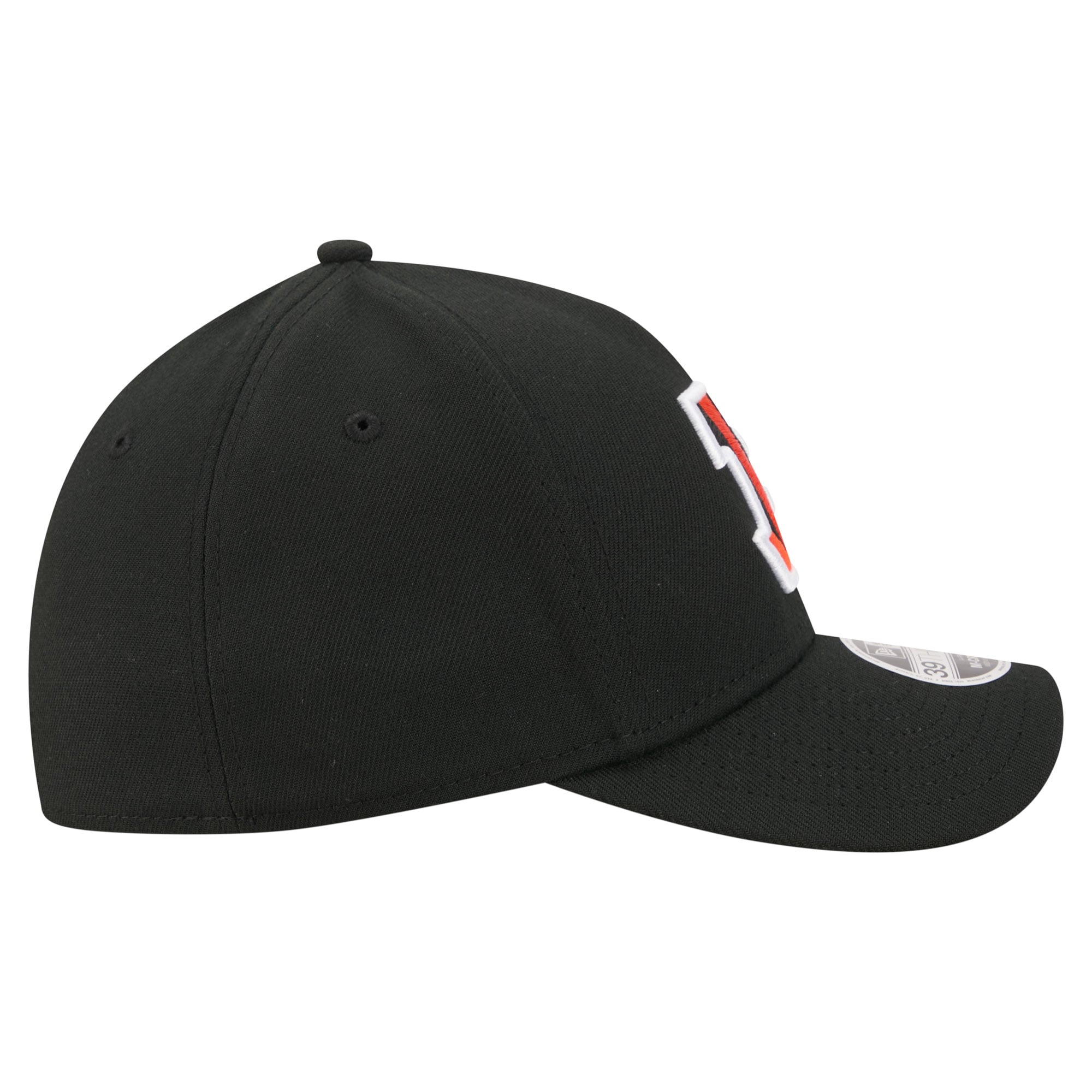 Men's New Era Black Cincinnati Bengals 39THIRTY M-Crown A-Frame Stretch Hat