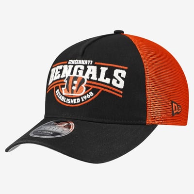 Cincinnati Bengals New Era 9FORTY A-Frame Adjustable Hat - Black
