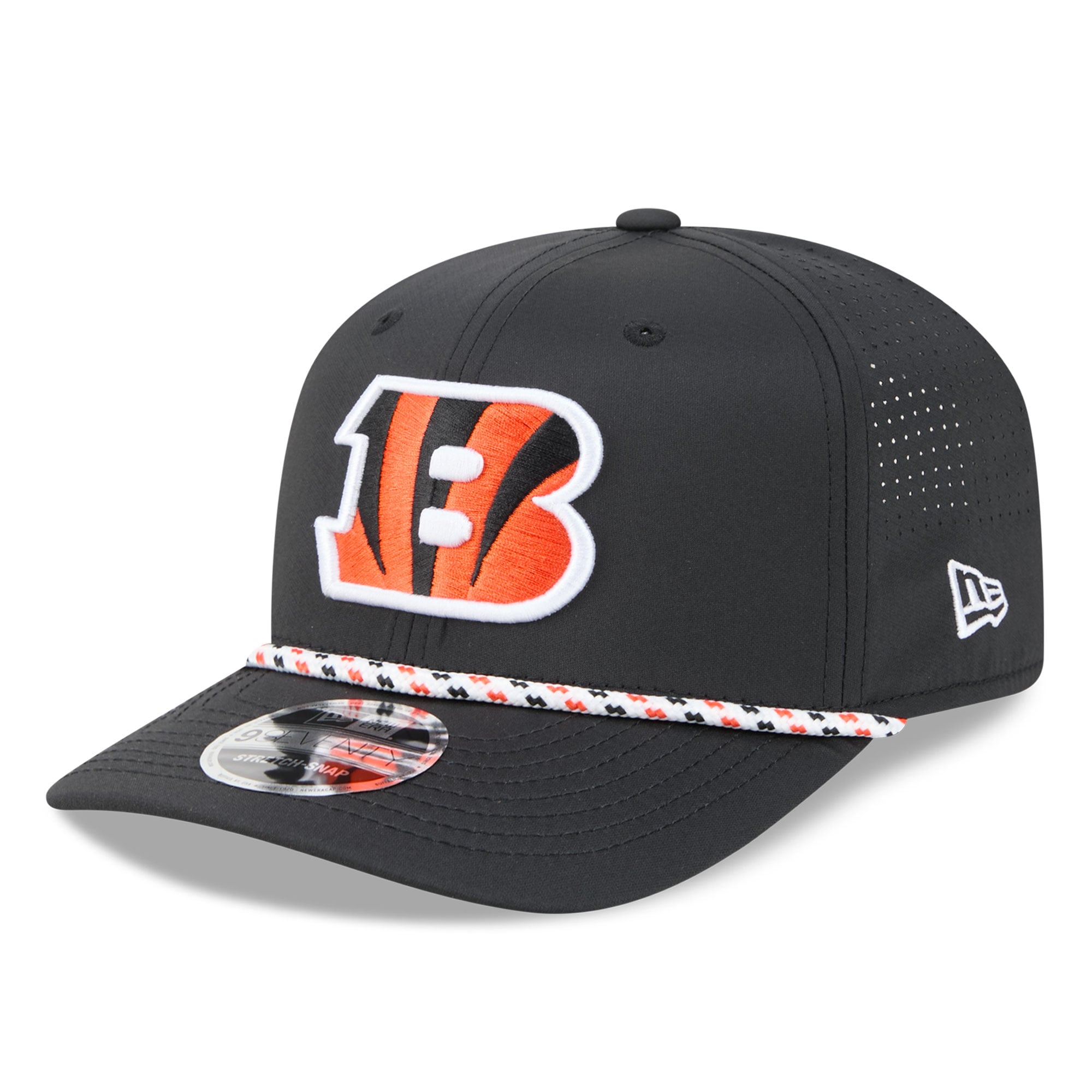 Casquette ajustable New Era noire Cincinnati Bengals 9SEVENTY pour homme