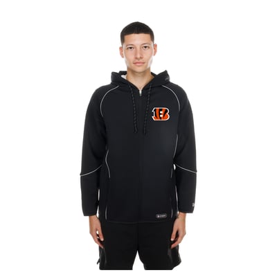  Cincinnati Bengals New Era Combine Authentic Raglan Full-Zip Hoodie - Black