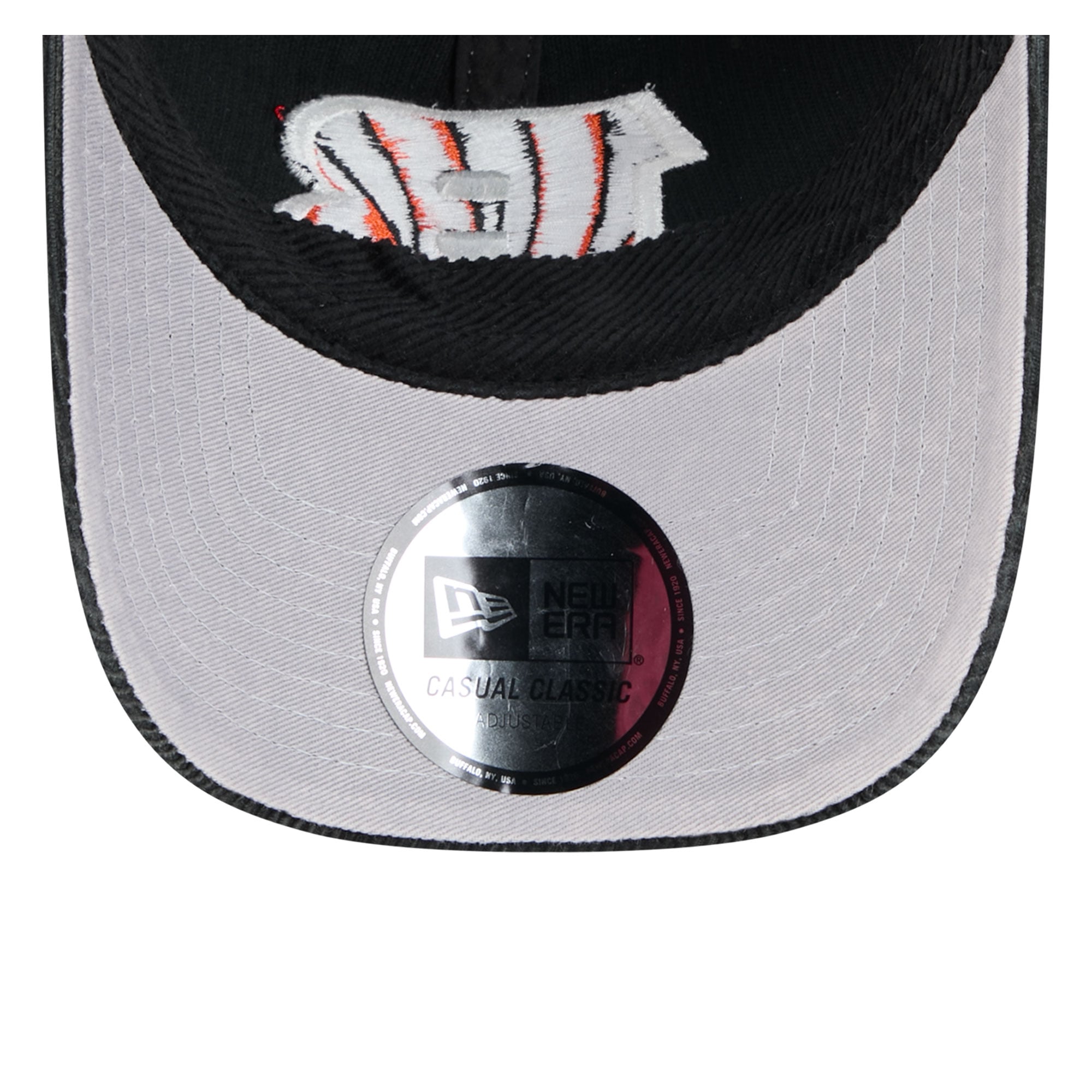 Casquette New Era noire pour homme, modèle Cincinnati Bengals, en velours côtelé, style classique décontracté et ajustable