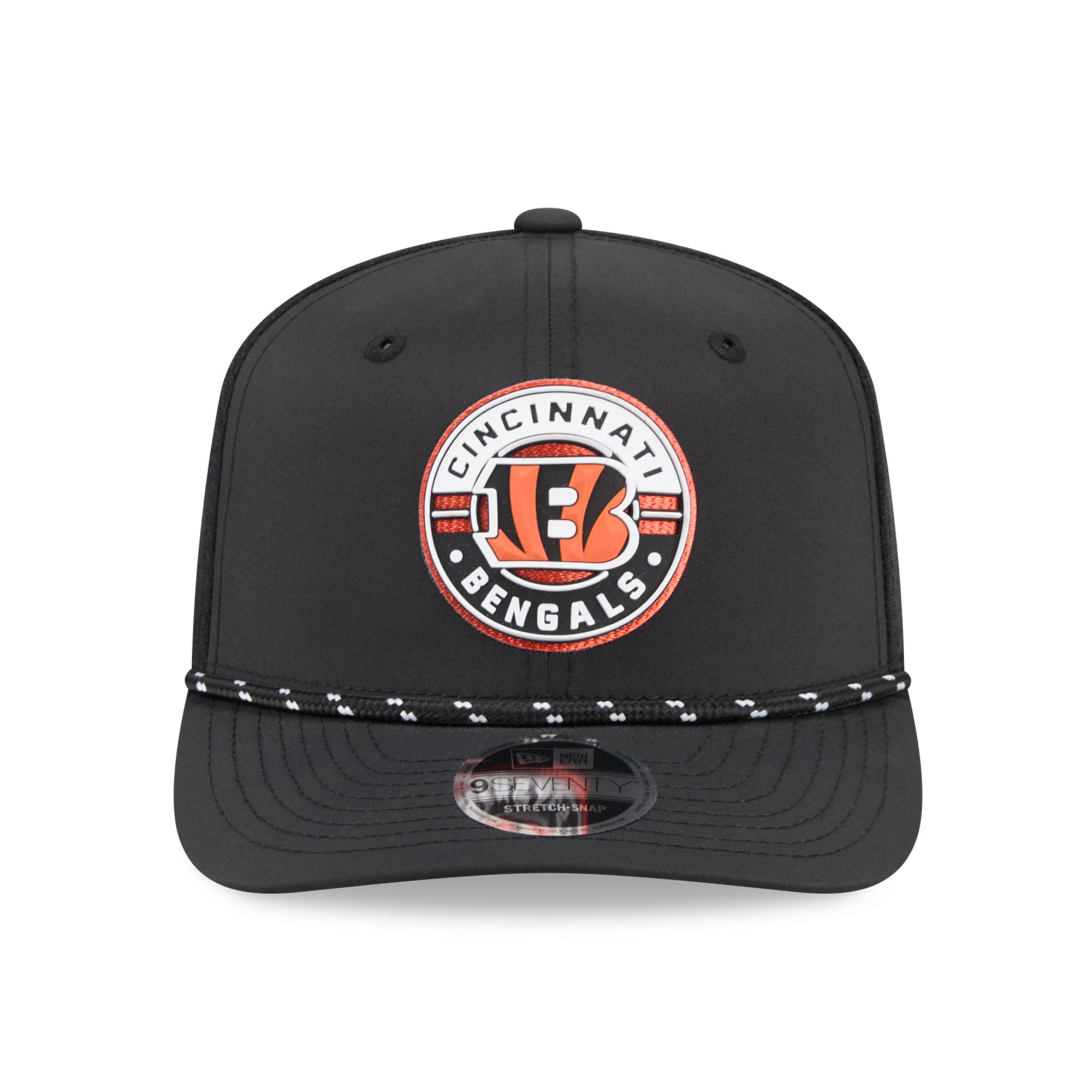 Casquette ajustable New Era noire pour homme, modèle 9SEVENTY des Bengals de Cincinnati