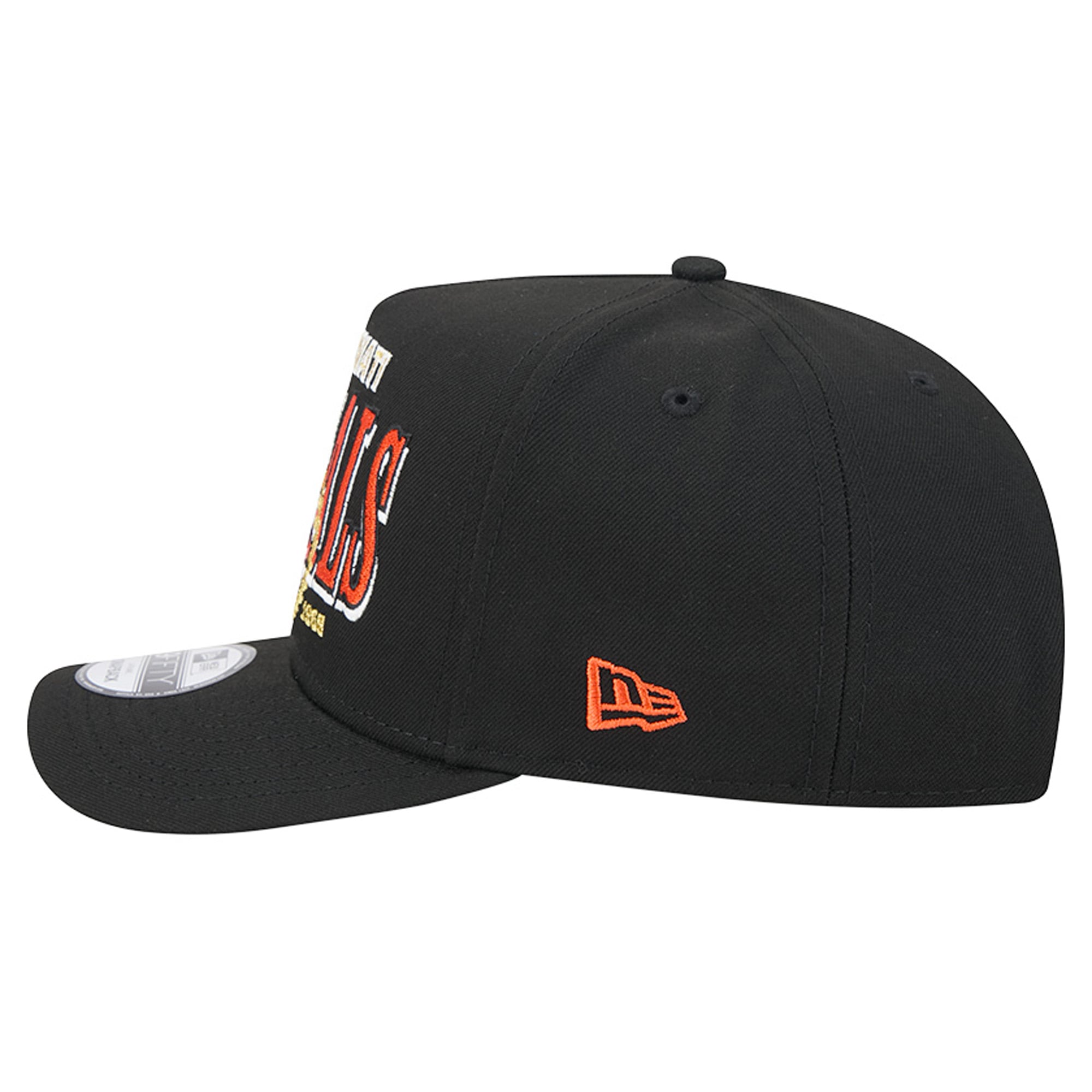 Men's New Era Black Cincinnati Bengals Laurel A-Frame 9FIFTY Snapback Hat