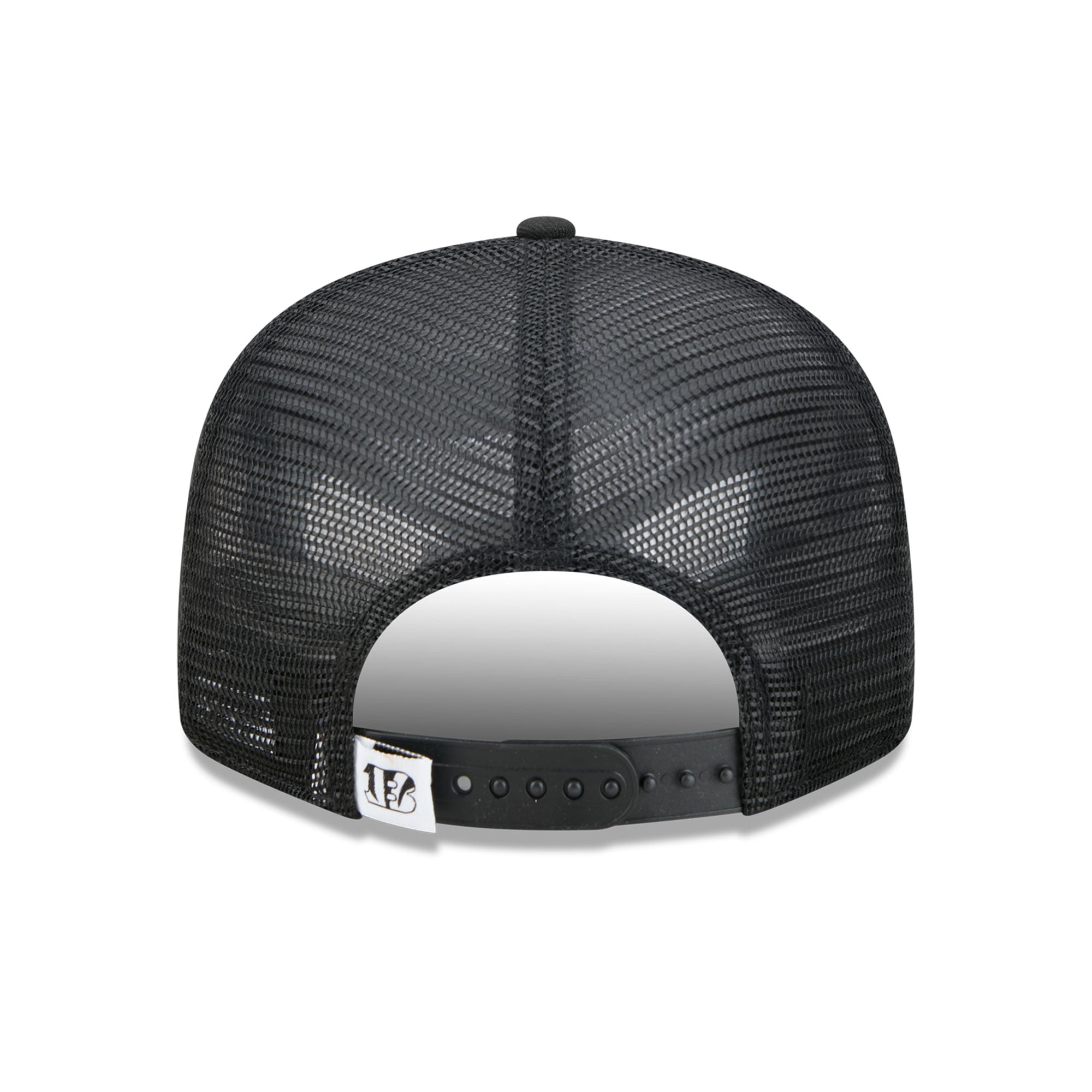 Casquette trucker New Era 9FIFTY Snapback noire et blanche pour homme, Cincinnati Bengals