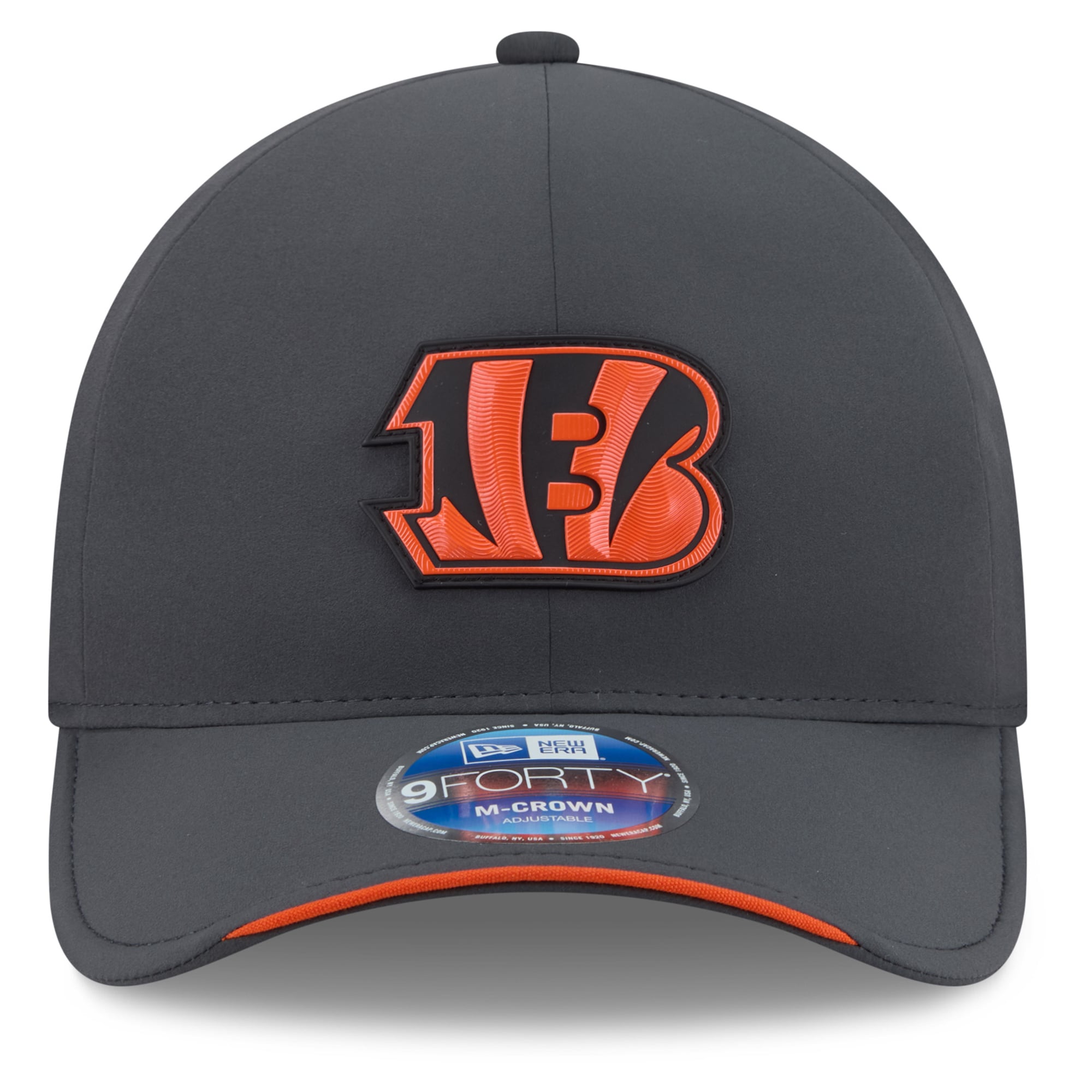 Casquette ajustable New Era 9FORTY M-Crown pour homme, couleur anthracite, Cincinnati Bengals 2026, idéale pour les temps froids.