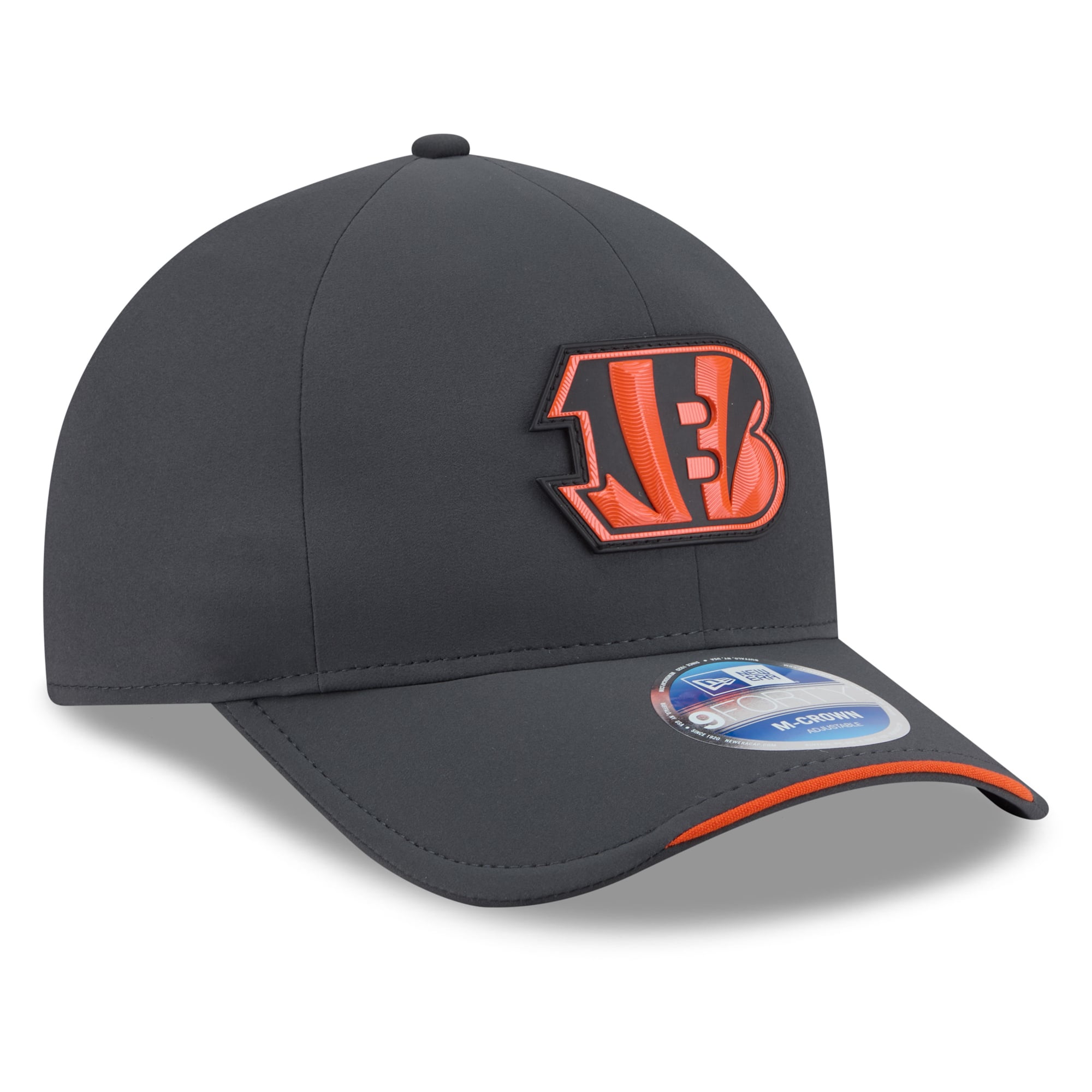 Casquette ajustable New Era 9FORTY M-Crown pour homme, couleur anthracite, Cincinnati Bengals 2026, idéale pour les temps froids.