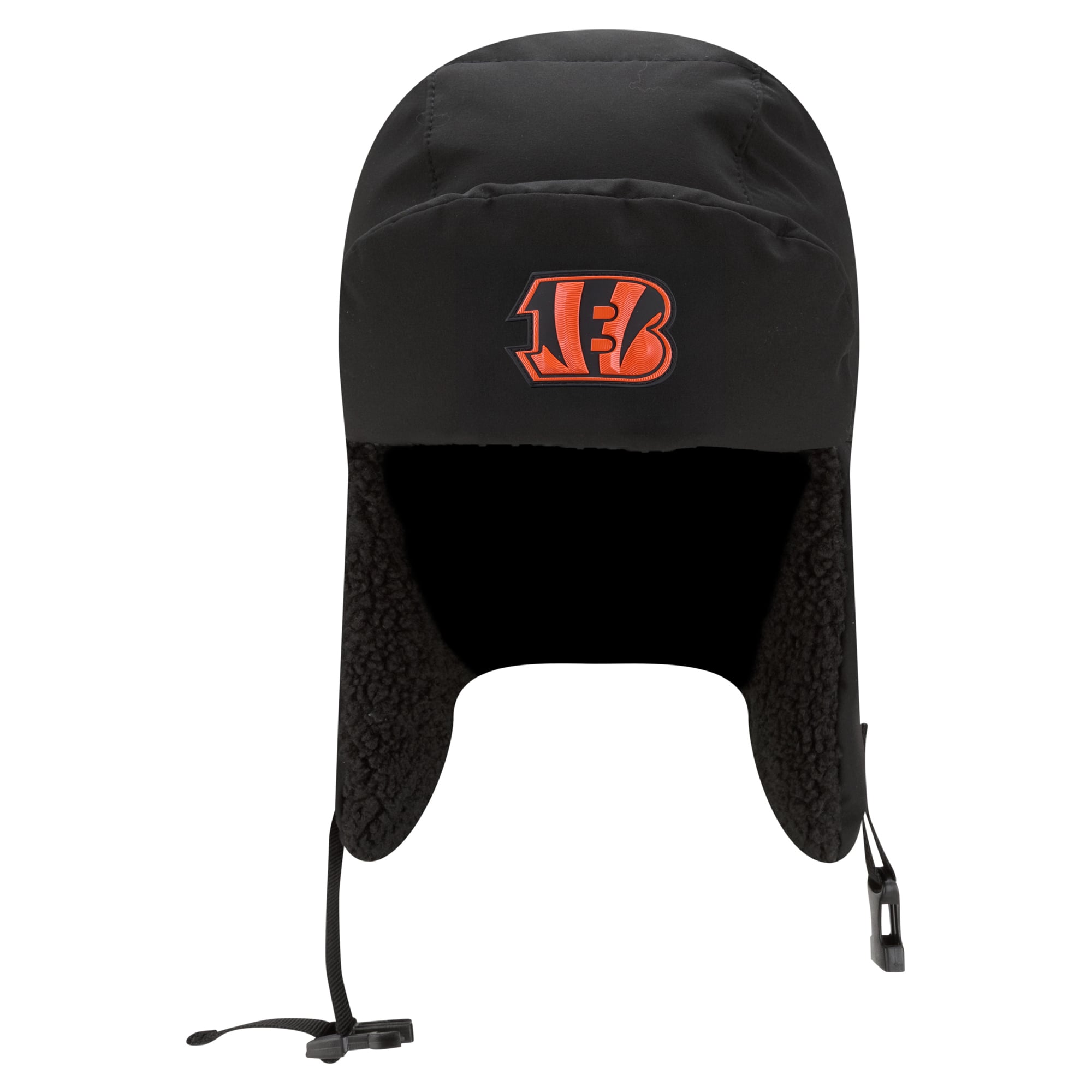 Casquette trappeur New Era anthracite pour homme, modèle 2026 des Bengals de Cincinnati, idéale pour les temps froids.