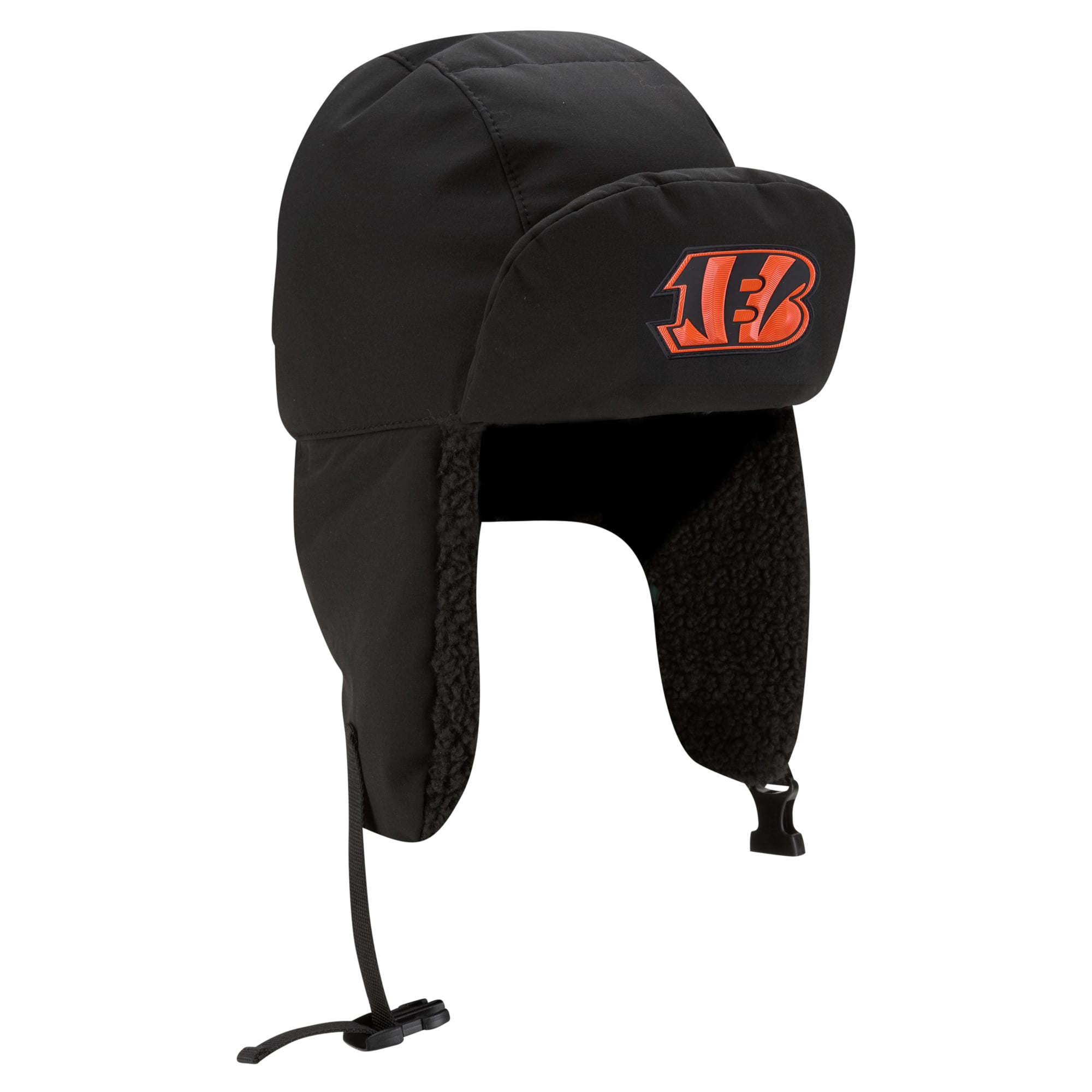 Casquette trappeur New Era anthracite pour homme, modèle 2026 des Bengals de Cincinnati, idéale pour les temps froids.