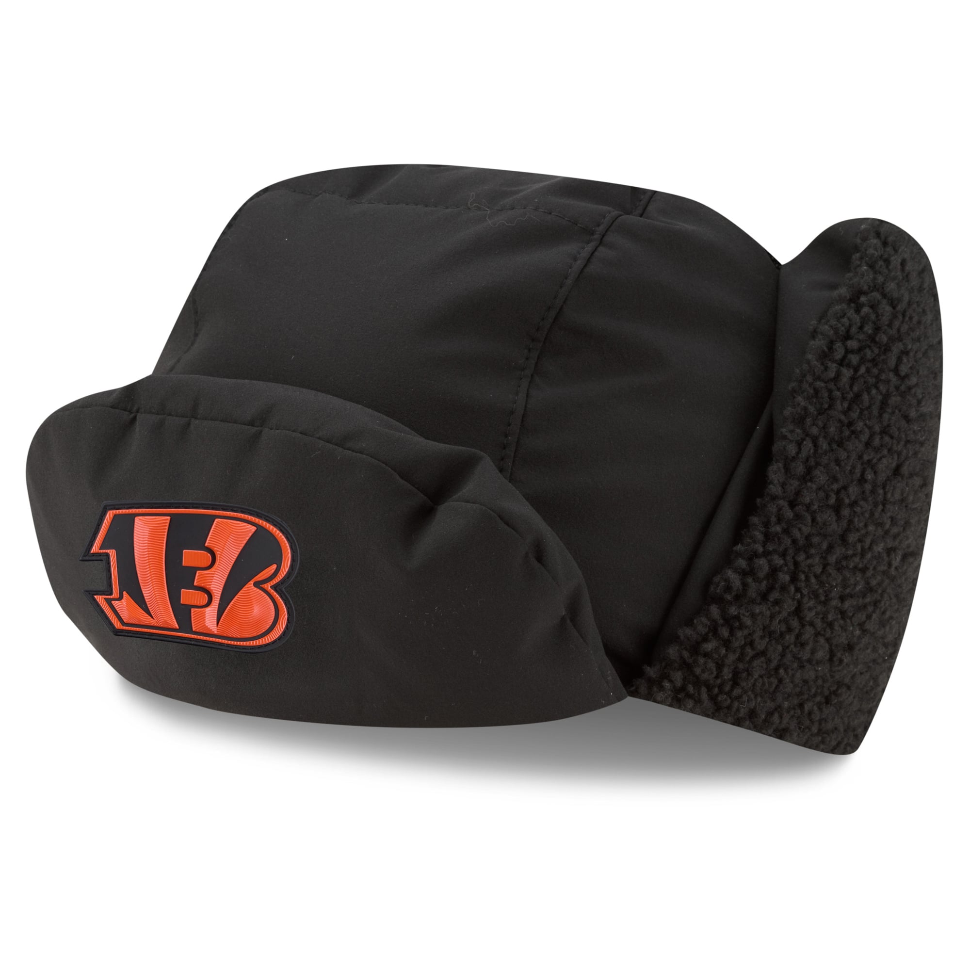 Casquette trappeur New Era anthracite pour homme, modèle 2026 des Bengals de Cincinnati, idéale pour les temps froids.