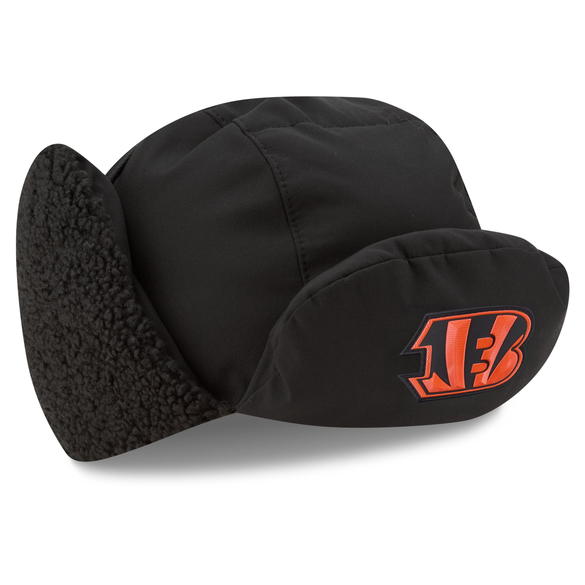 Casquette trappeur New Era anthracite pour homme, modèle 2026 des Bengals de Cincinnati, idéale pour les temps froids.