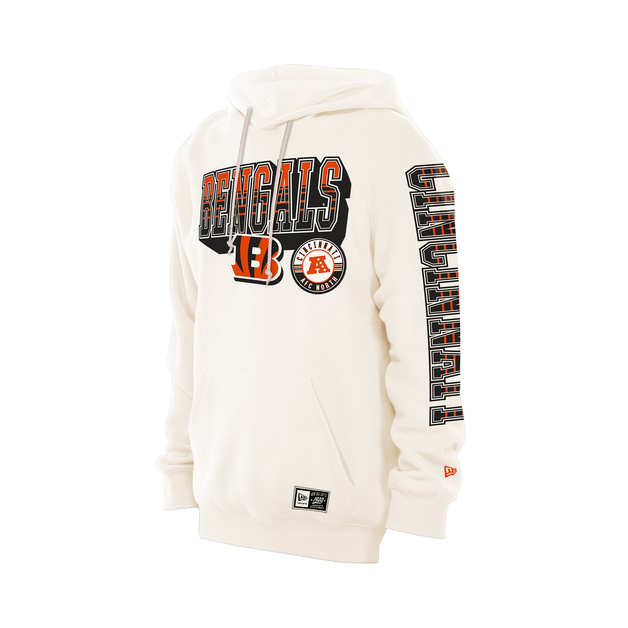 Men's New Era Cream Cincinnati Bengals Dune Dust Hoodie