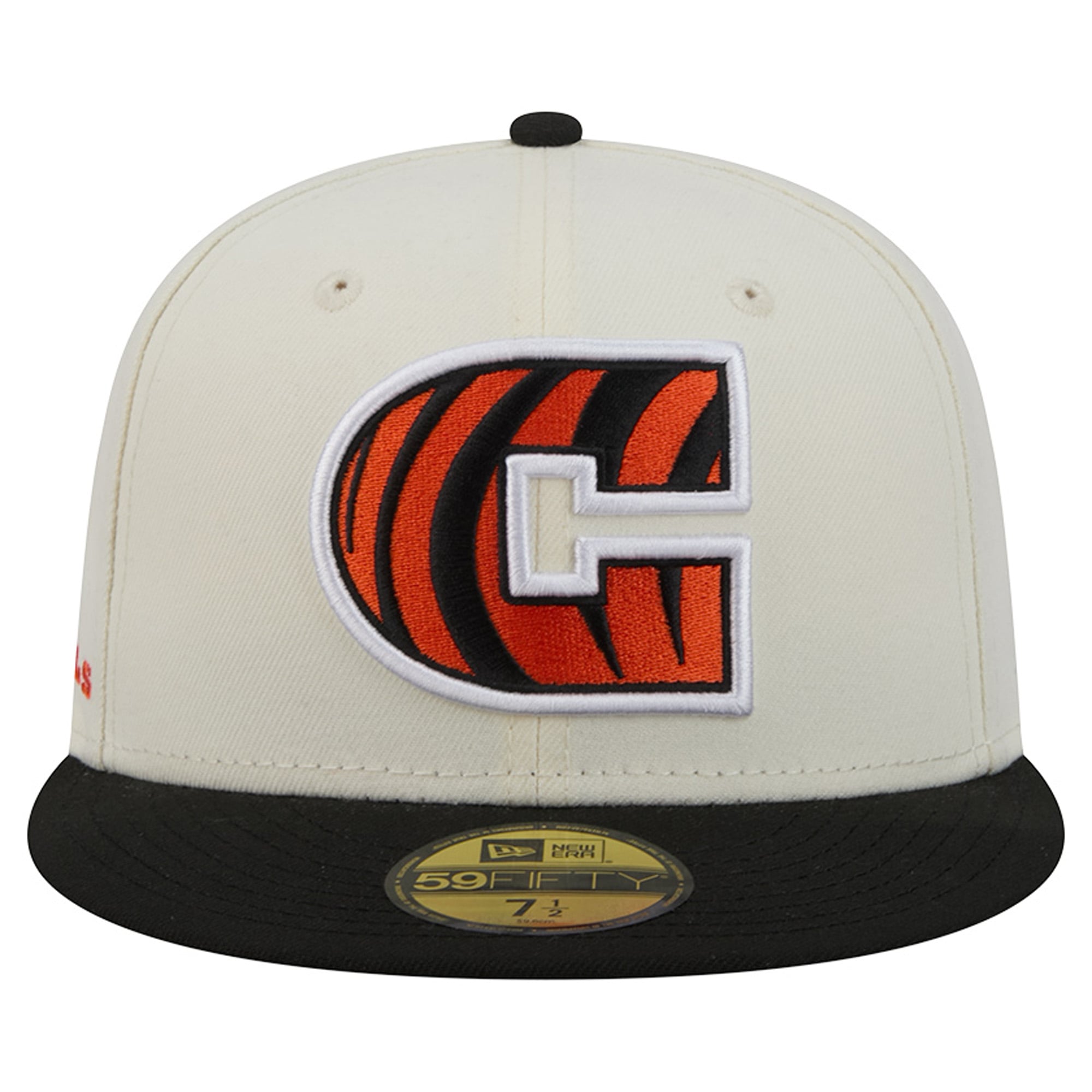 Men's New Era Cream/Black Cincinnati Bengals Deceptor 59FIFTY Fitted Hat