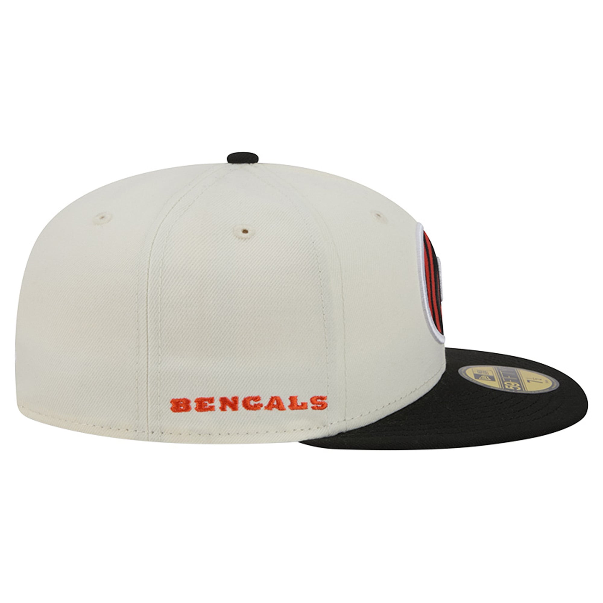 Men's New Era Cream/Black Cincinnati Bengals Deceptor 59FIFTY Fitted Hat