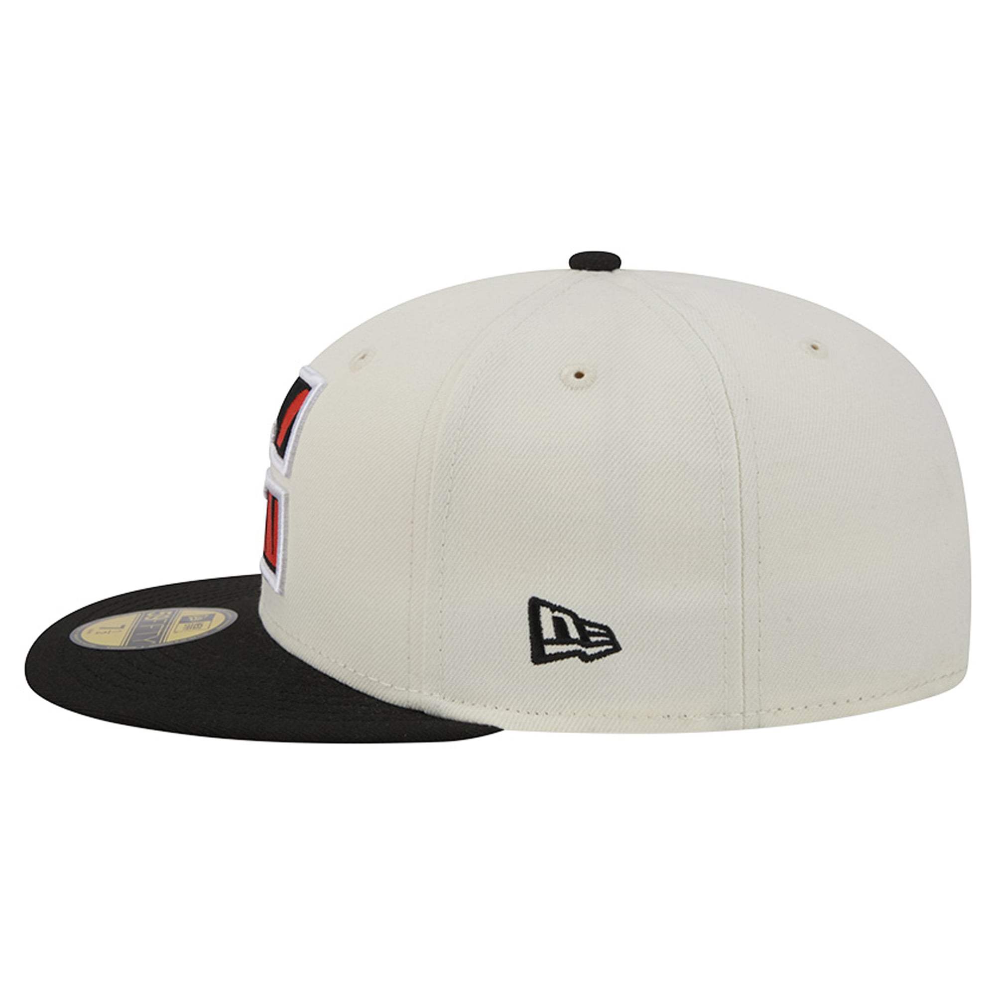 Men's New Era Cream/Black Cincinnati Bengals Deceptor 59FIFTY Fitted Hat