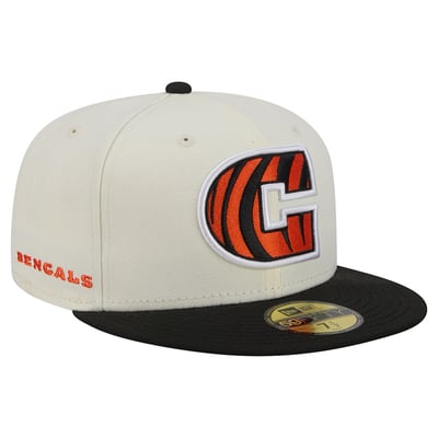 Cincinnati Bengals New Era Deceptor 59FIFTY Fitted Hat - Cream/Black