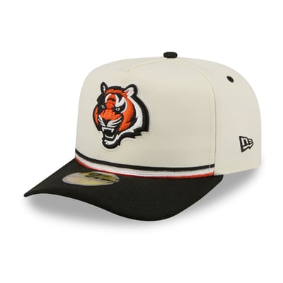Cincinnati Bengals New Era Vintage A-Frame 59FIFTY Fitted Hat - Cream/Black