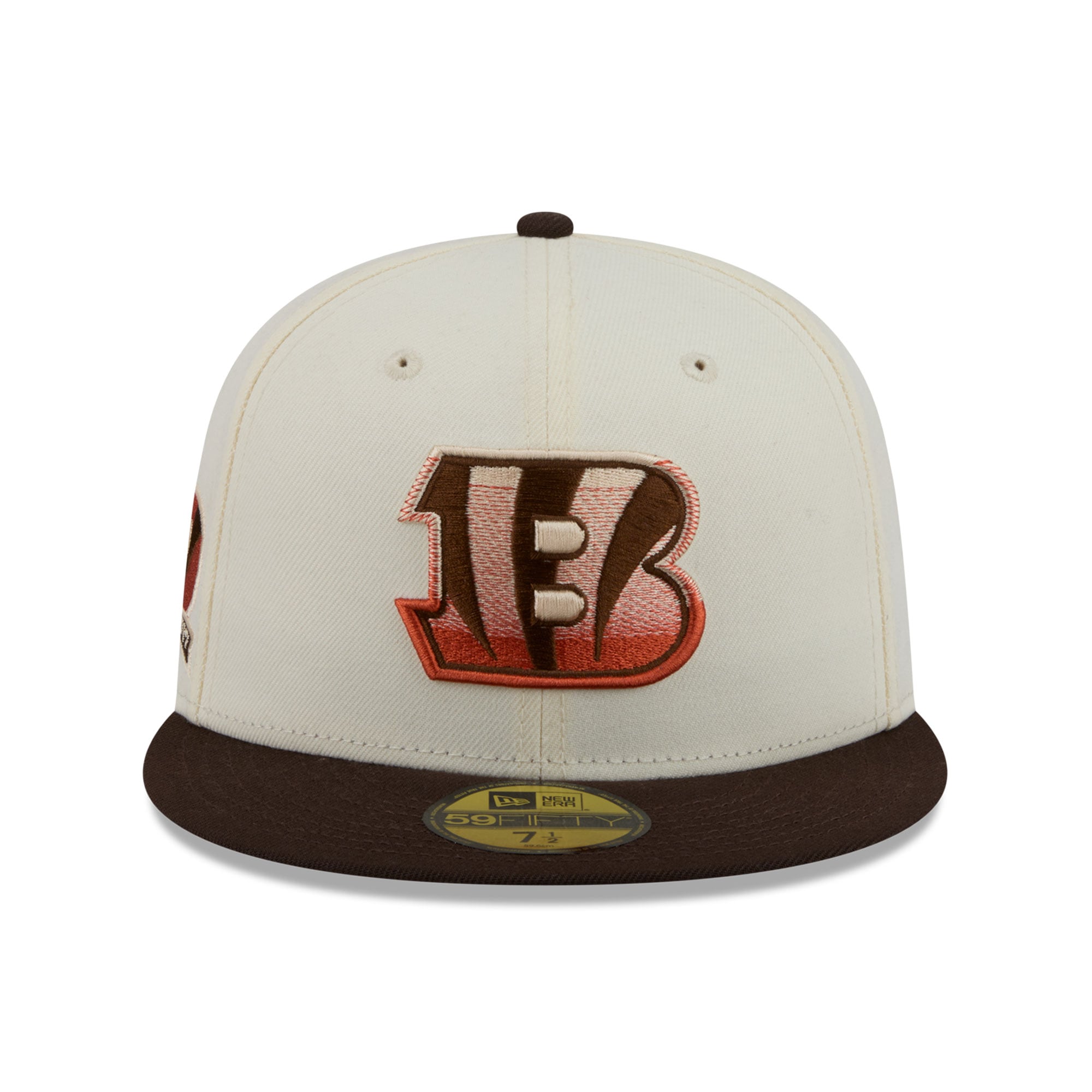 Men's New Era Cream/Brown Cincinnati Bengals Pumpkin Spice 59FIFTY Fitted Hat