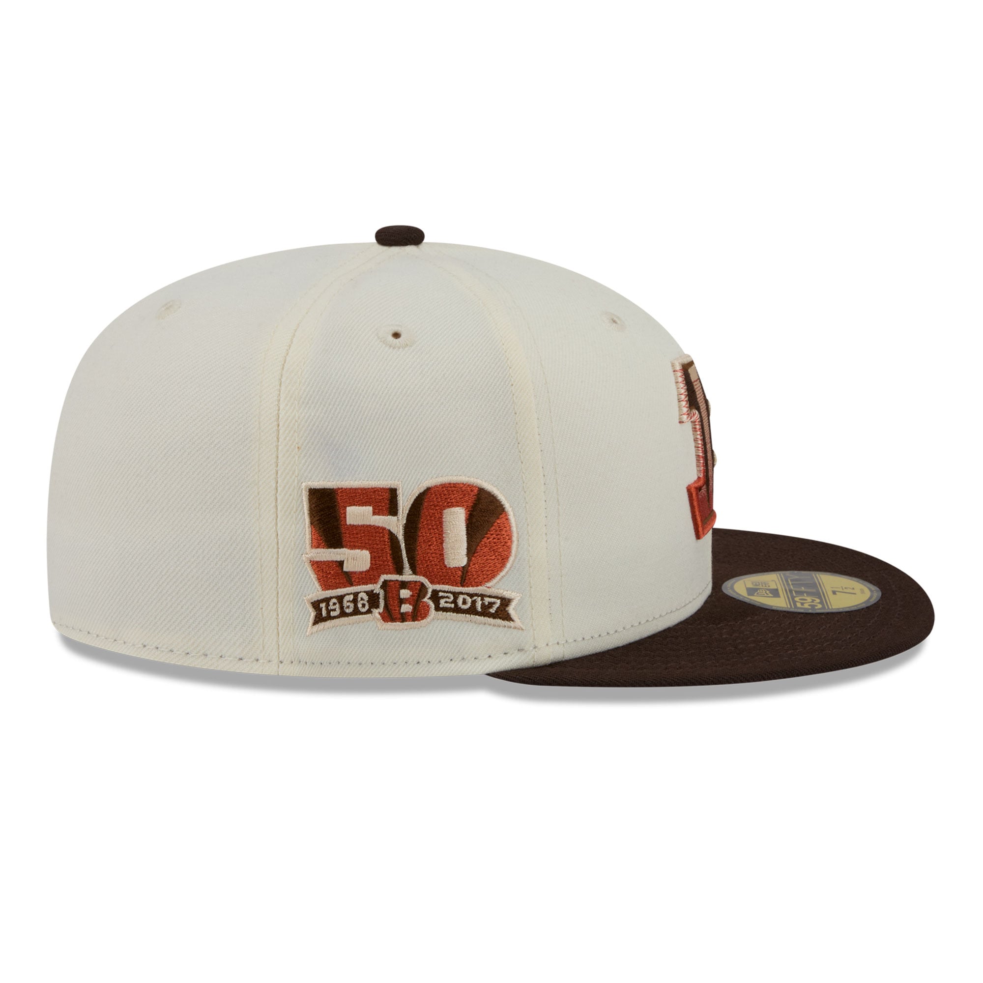 Men's New Era Cream/Brown Cincinnati Bengals Pumpkin Spice 59FIFTY Fitted Hat