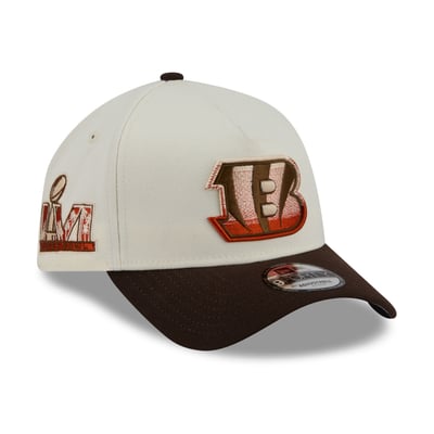 Cincinnati Bengals New Era Pumpkin Spice A-Frame 9FORTY Adjustable Hat - Cream/Brown