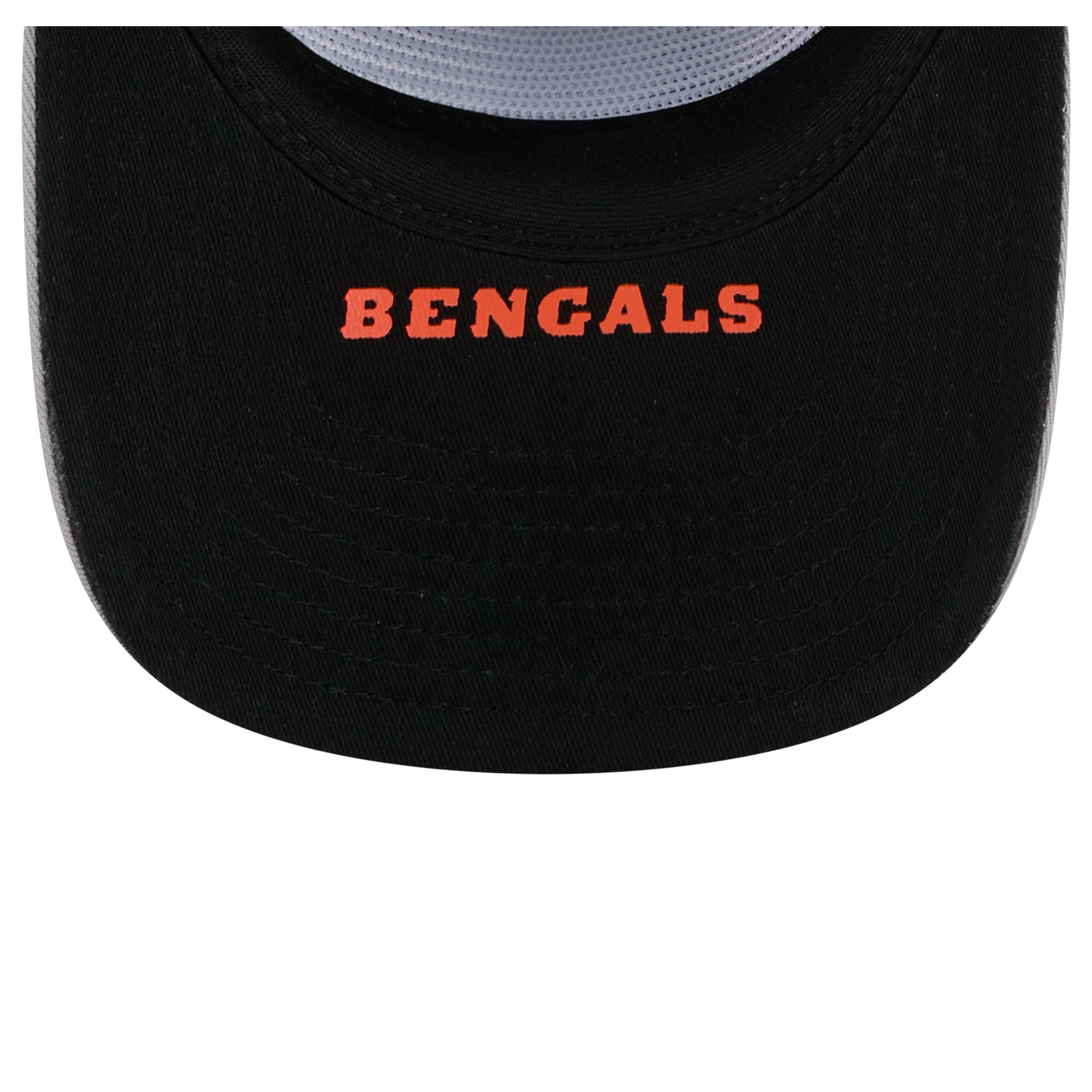 Casquette ajustable New Era grise pour homme, modèle 19TWENTY, avec écusson des Bengals de Cincinnati.