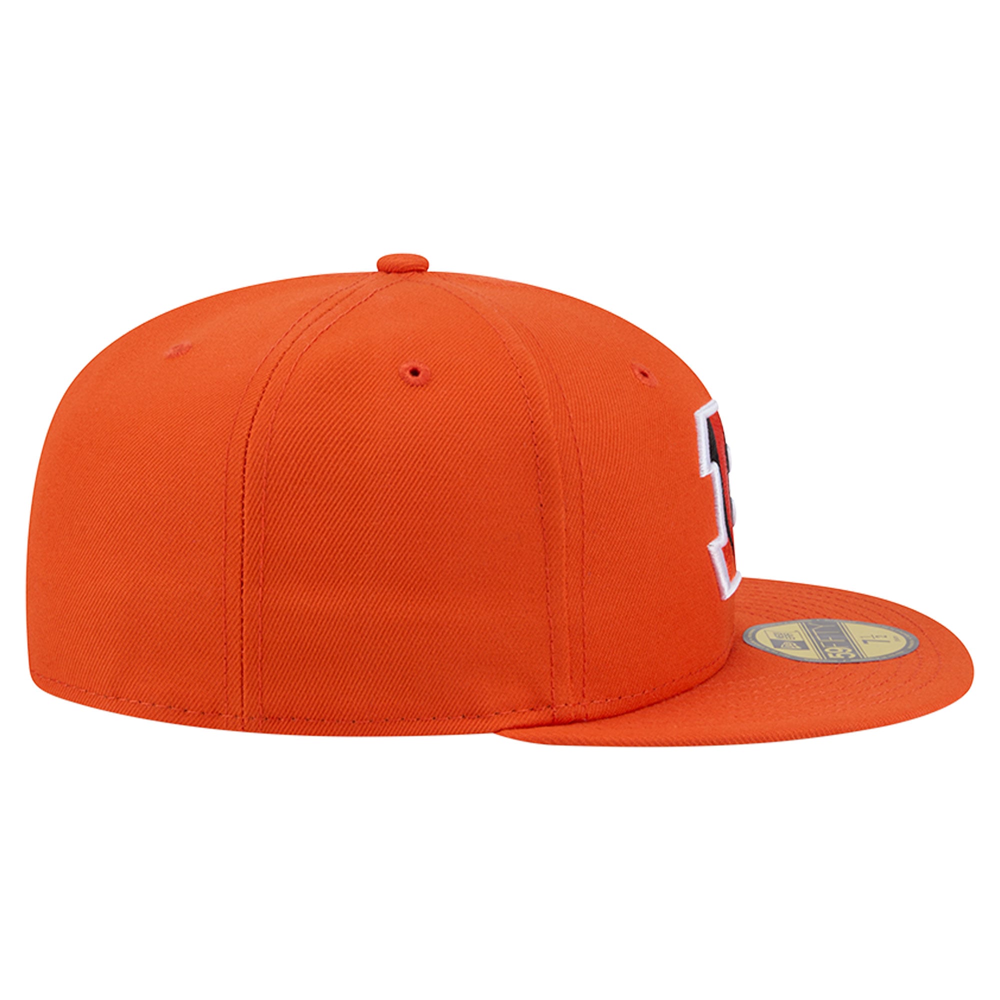 Men's New Era Orange Cincinnati Bengals Side Script 59FIFTY Fitted Hat