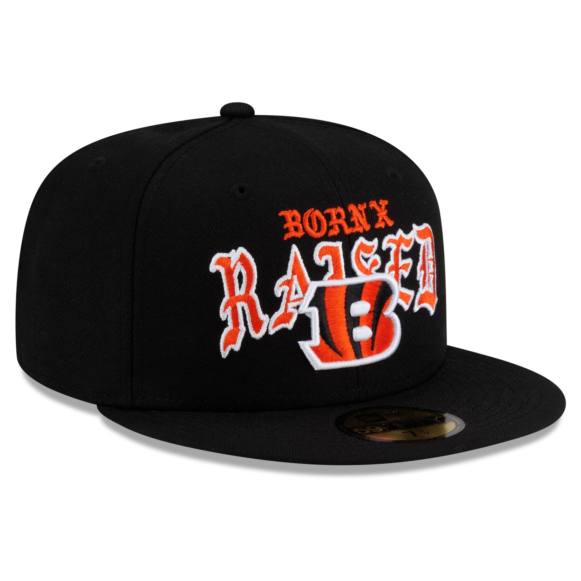 Casquette ajustée New Era x Born Raised noire Cincinnati Bengals 59FIFTY pour homme