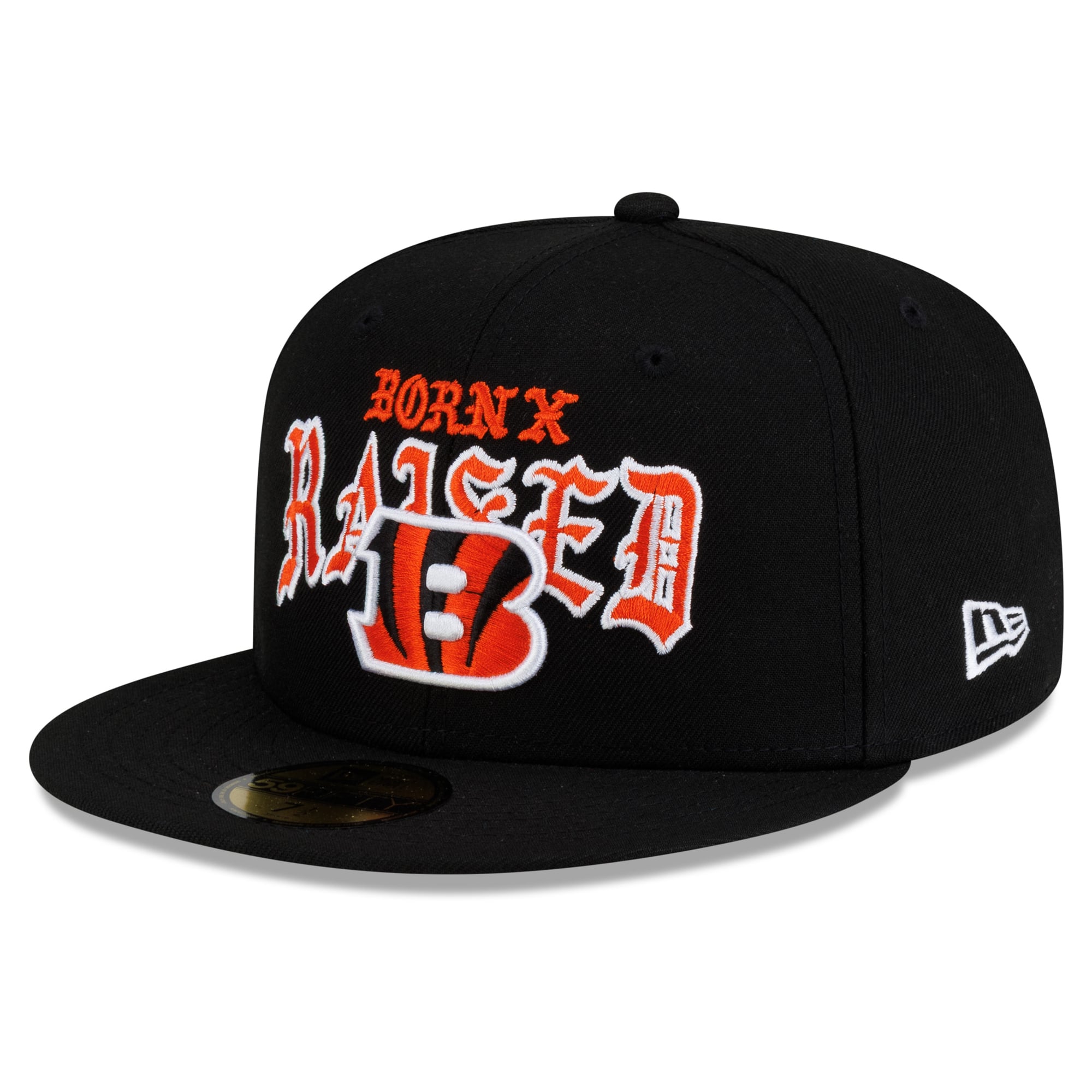 Casquette ajustée New Era x Born Raised noire Cincinnati Bengals 59FIFTY pour homme