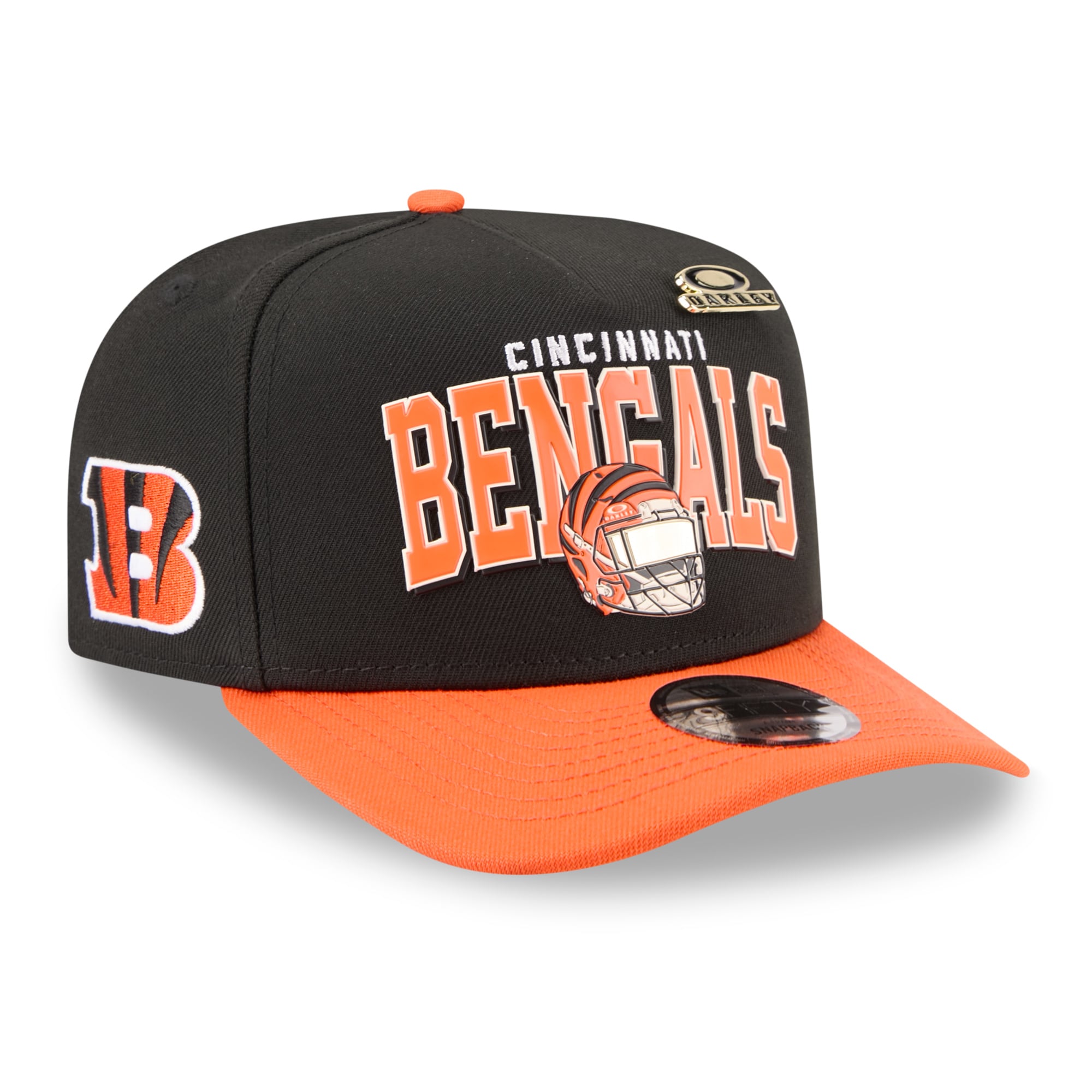 Men's New Era x Oakley Black Cincinnati Bengals 9FIFTY A-Frame Snapback Hat