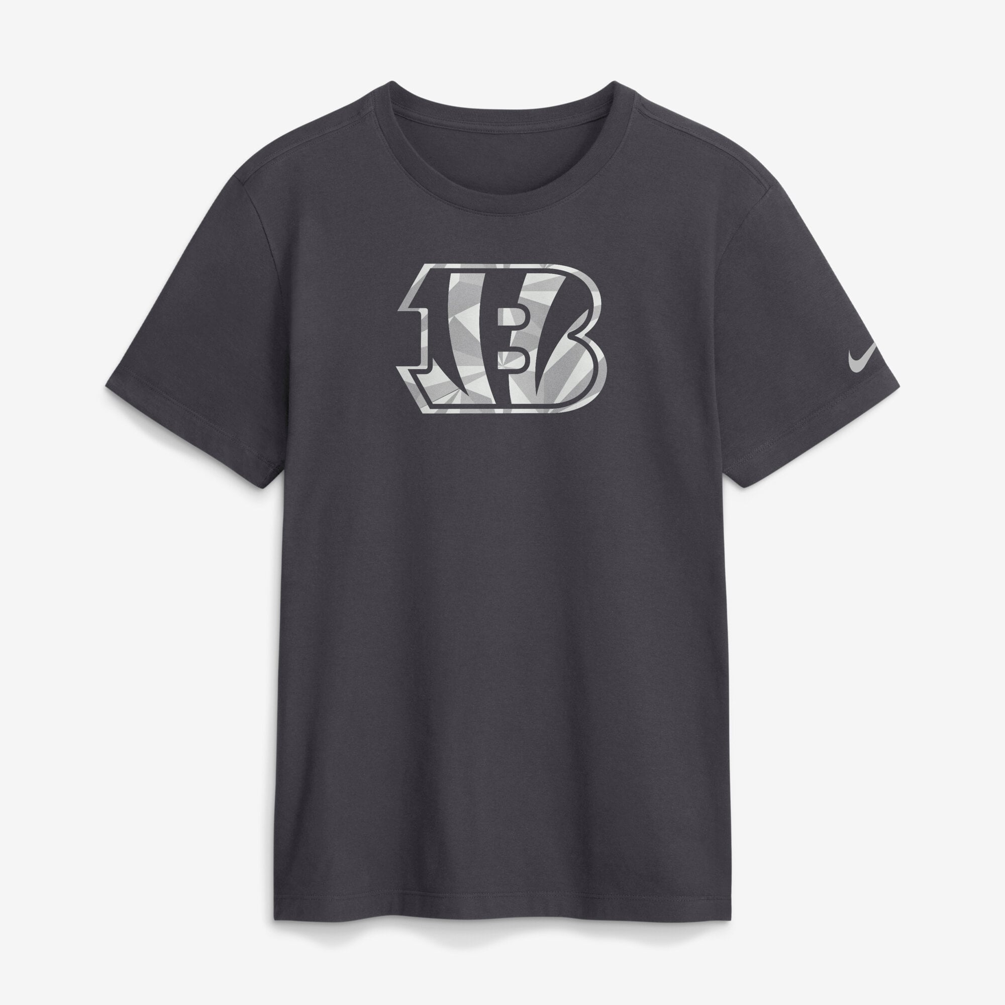 Men's Nike Anthracite Cincinnati Bengals Fractal Logo T-Shirt