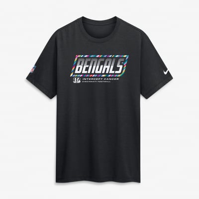 Cincinnati Bengals Nike 2026 NFL Crucial Catch Tri-Blend Dri-FIT T-Shirt - Black