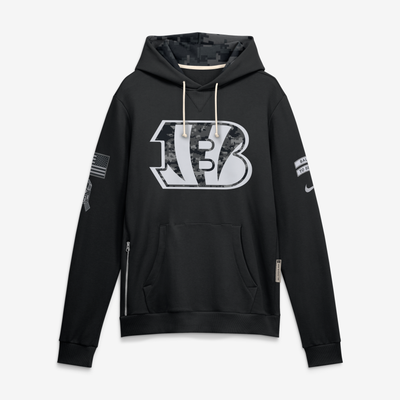  Cincinnati Bengals Nike 2026 Salute to Service Sideline Dri-FIT Pullover Hoodie - Black