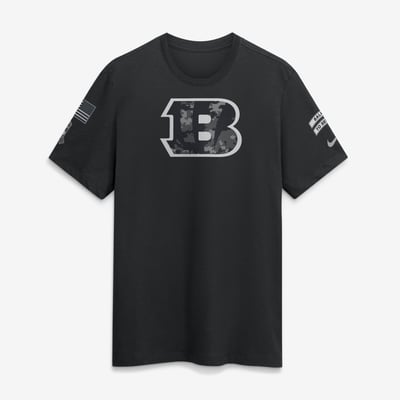  Cincinnati Bengals Nike 2026 Salute to Service Slub T-Shirt - Black
