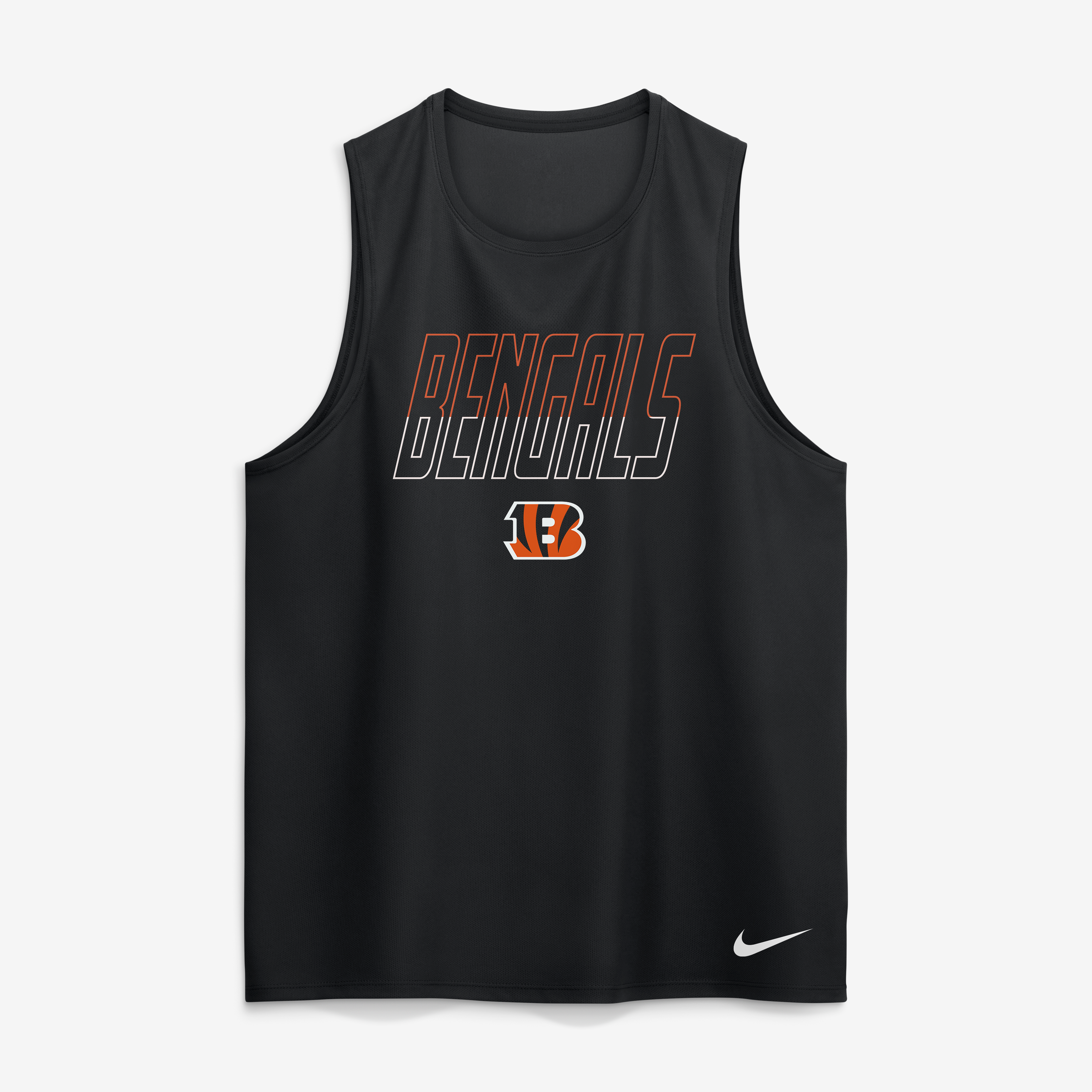 Men's Nike Black Cincinnati Bengals Kickoff Miler Dri-FIT Tank Top