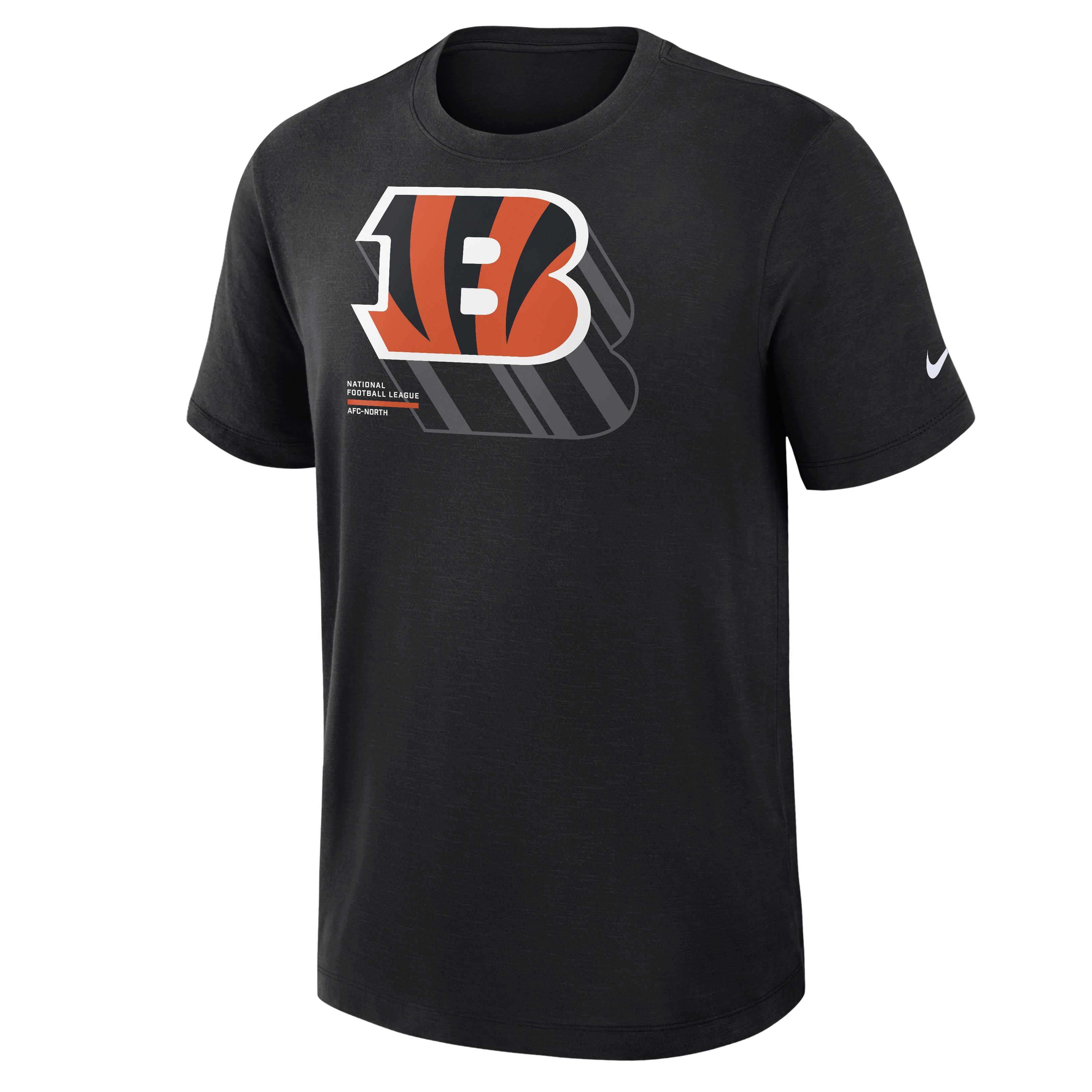 Men's Nike Black Cincinnati Bengals Left End Run Slub T-Shirt