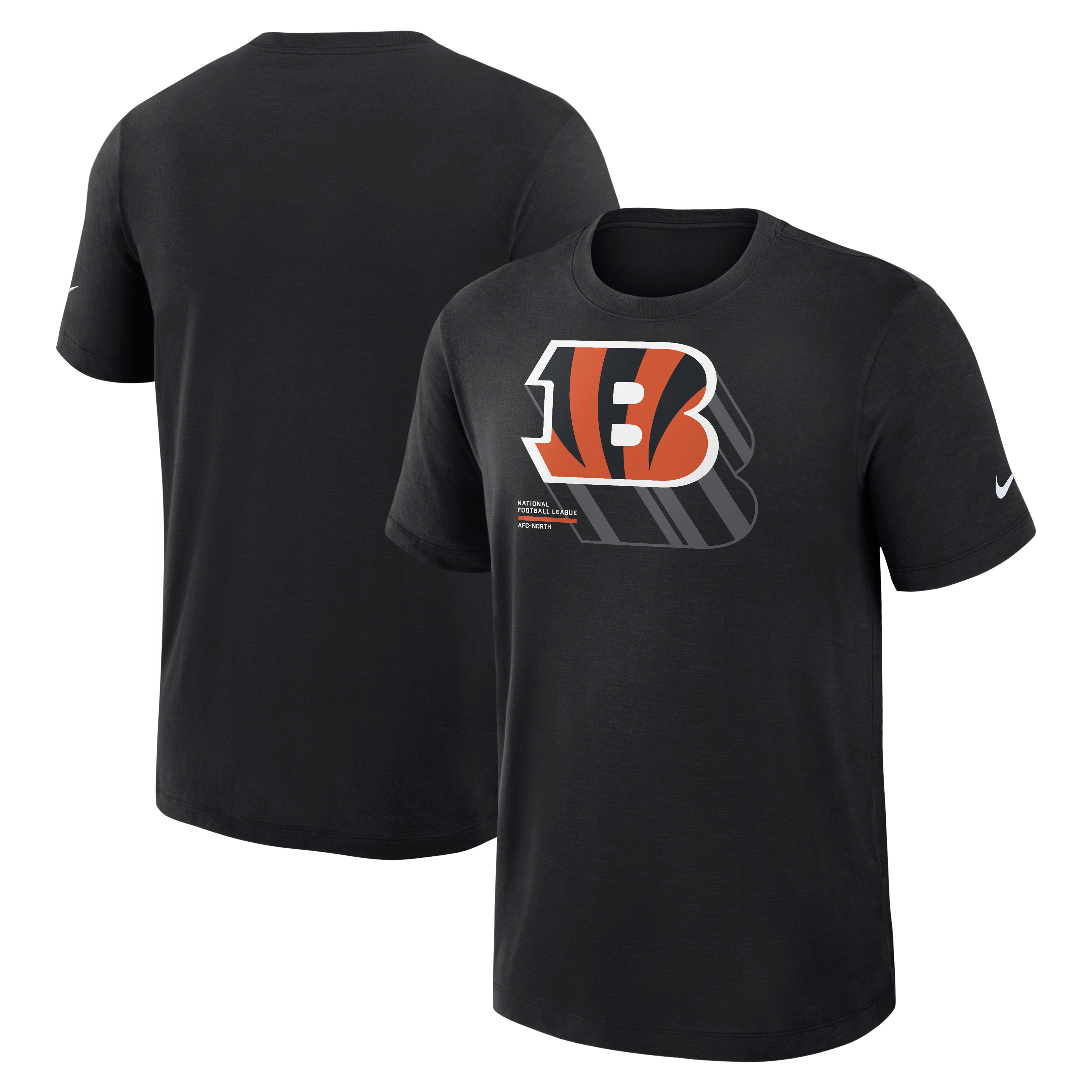 Men's Nike Black Cincinnati Bengals Left End Run Slub T-Shirt
