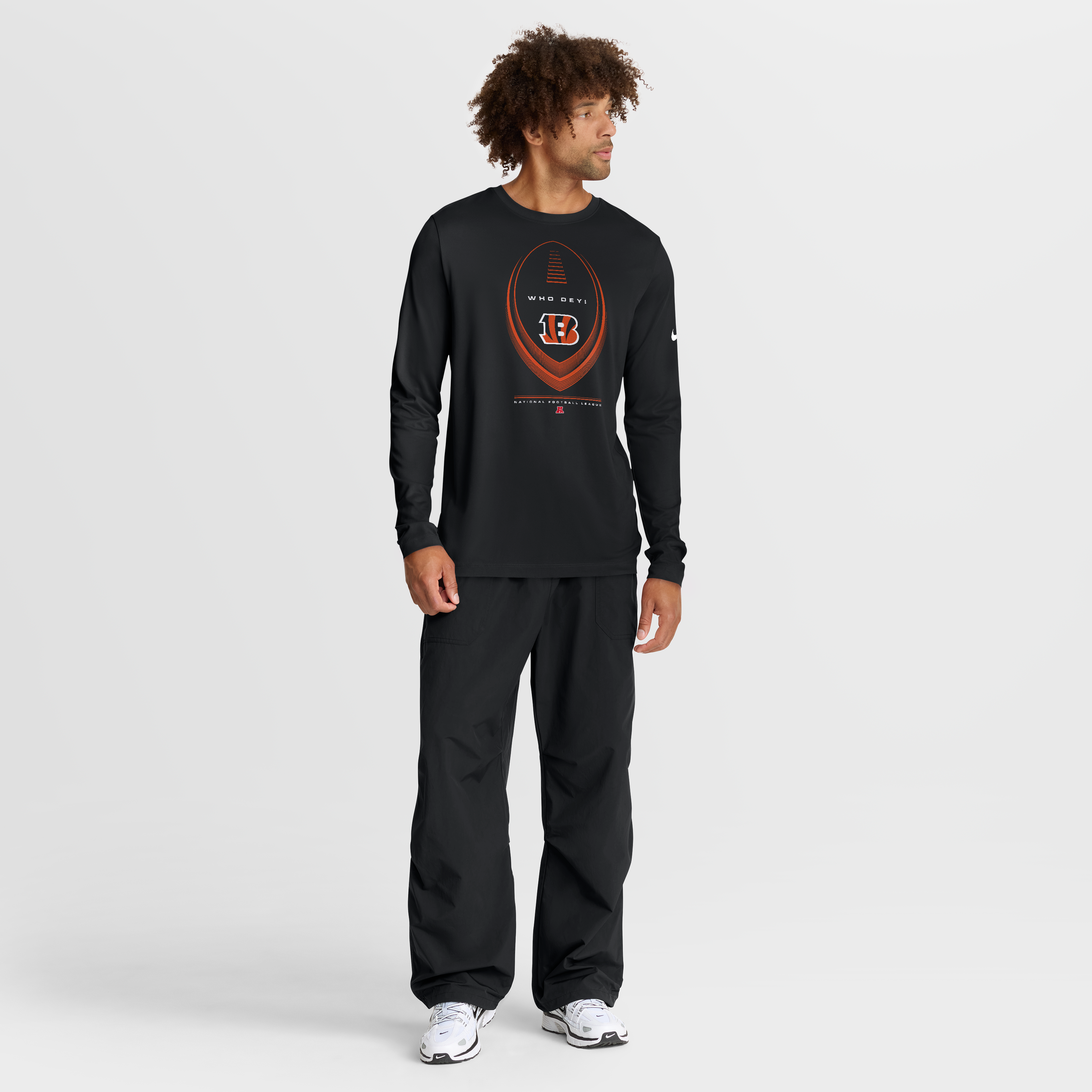 T-shirt à manches longues Nike Legend Icon Dri-FIT noir pour homme des Bengals de Cincinnati