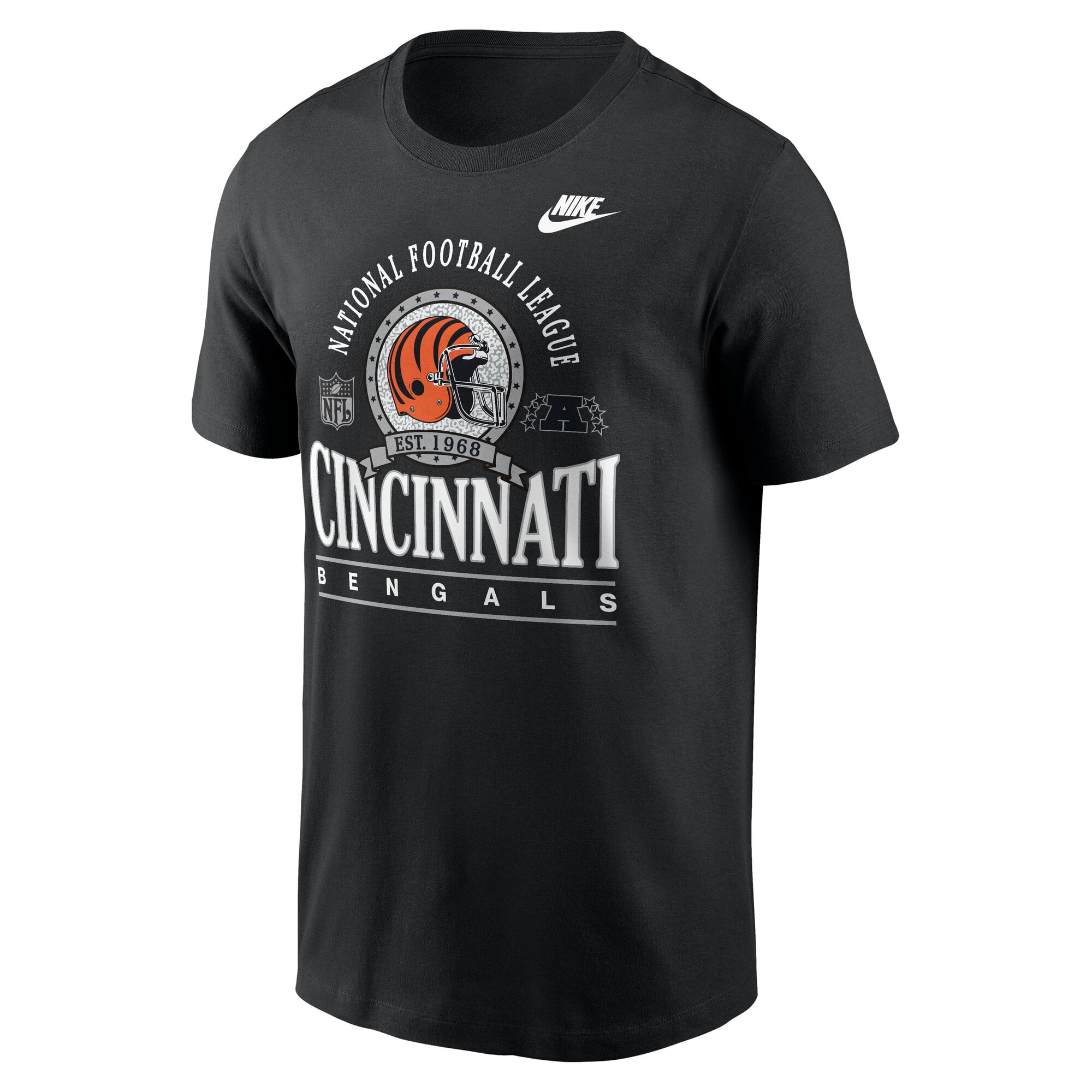 T-shirt en coton essentiel Nike noir pour homme, Cincinnati Bengals Rewind Team Spirit