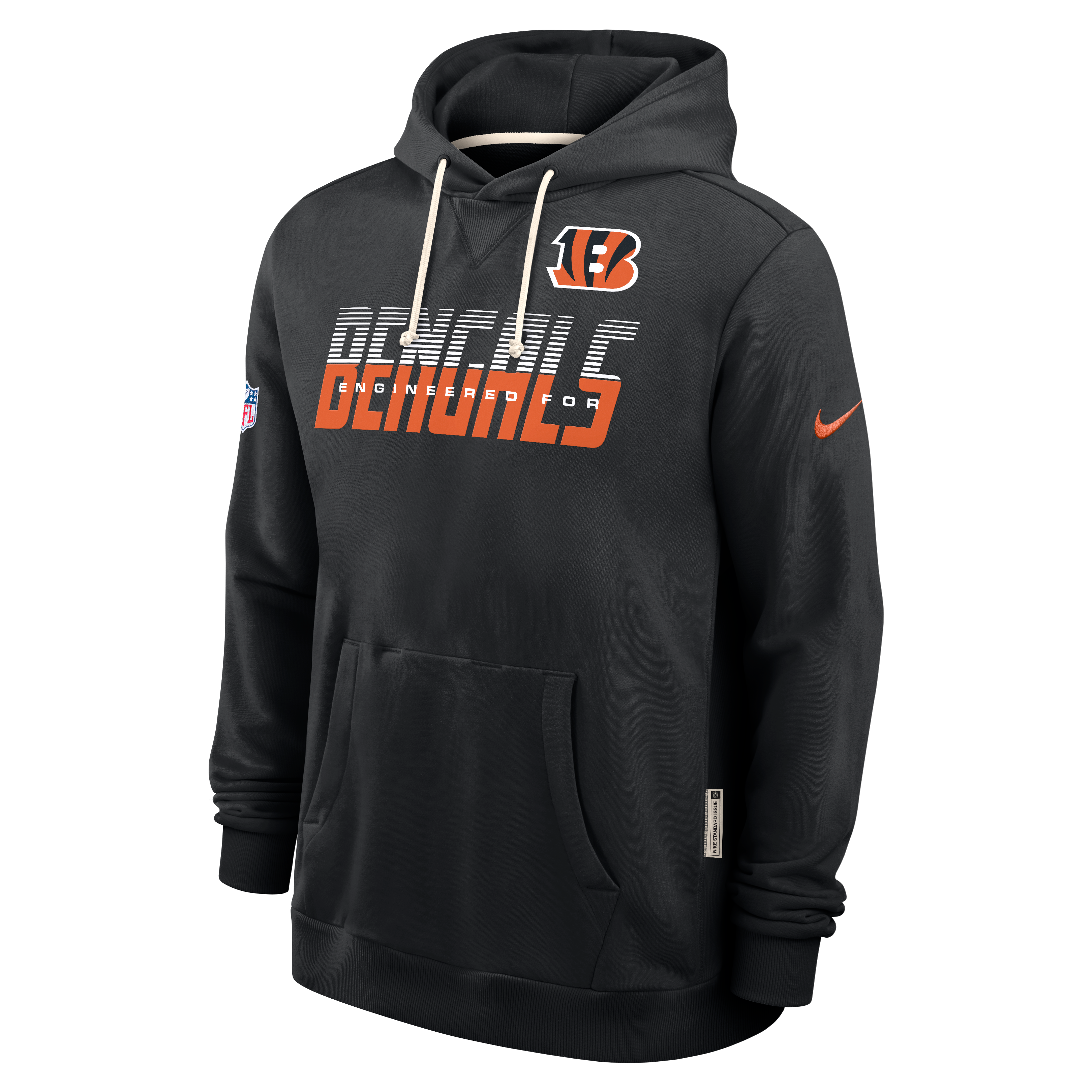 Men's Nike Black Cincinnati Bengals Sideline Standard Issue Top Prospect Dri-FIT Hoodie