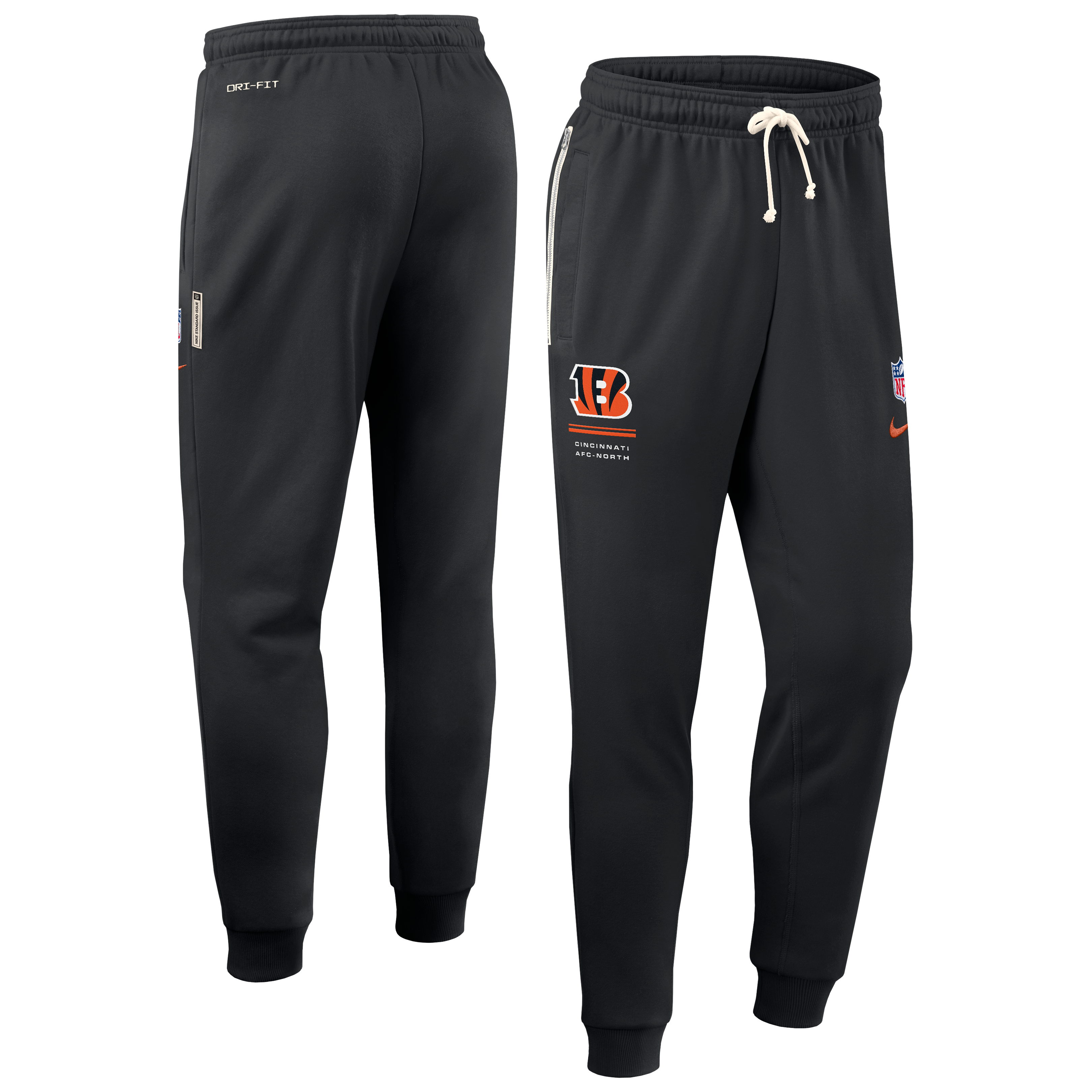 Men's Nike Black Cincinnati Bengals Sideline Standard Issue Touchback Kick Dri-FIT Taper Pants