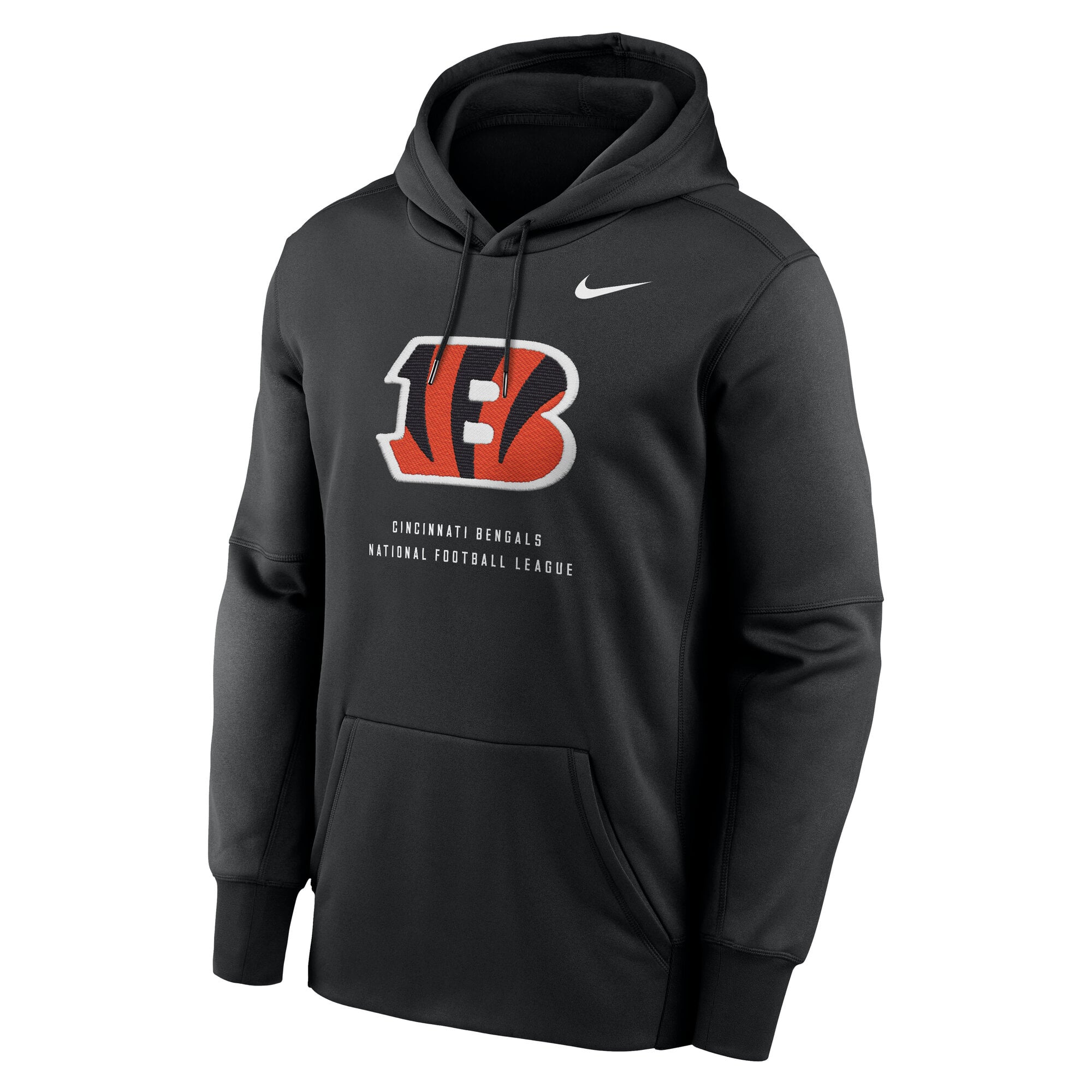 Sweat à capuche Nike Therma-FIT noir pour homme, modèle Toss Sweep des Bengals de Cincinnati