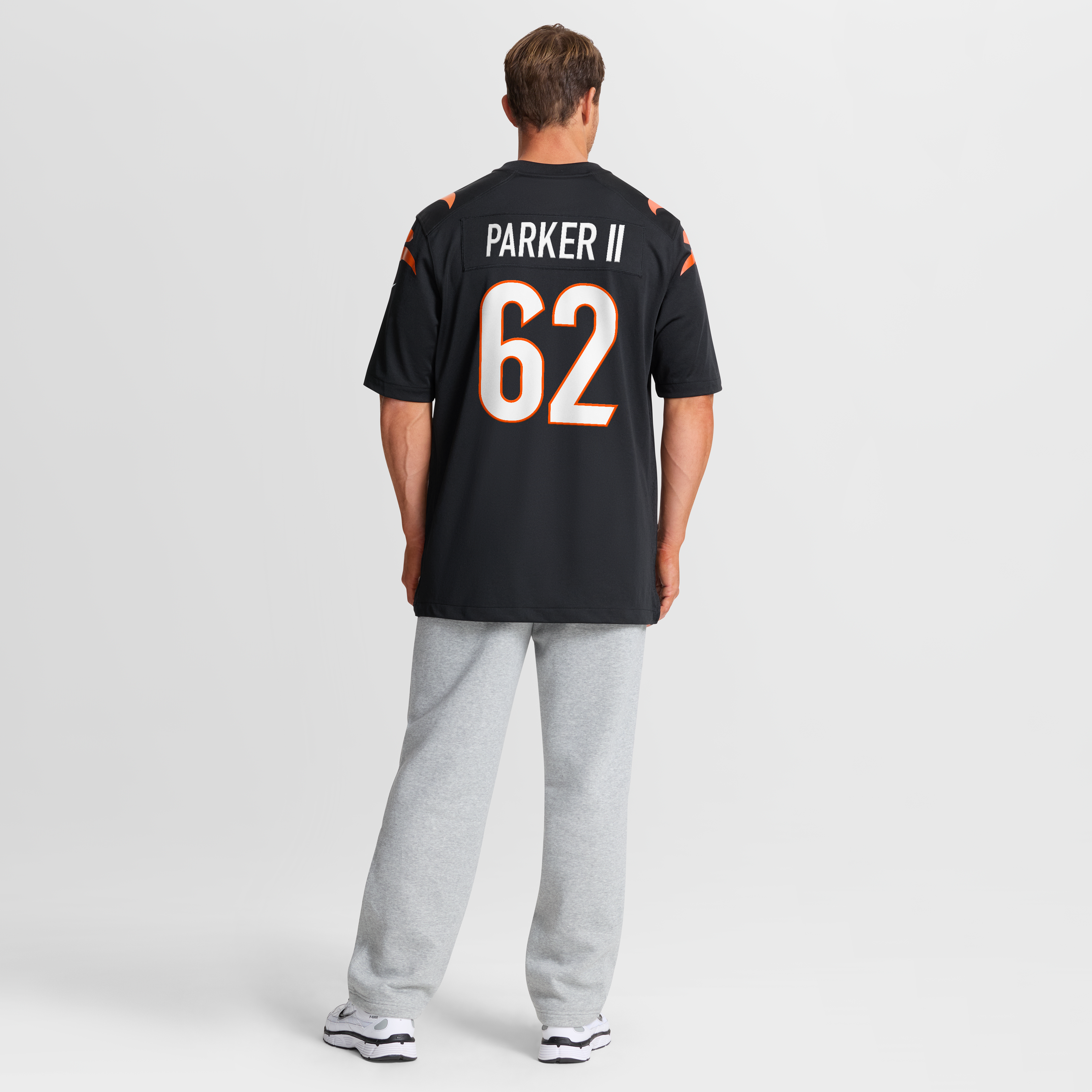 Maillot de match Nike Brian Parker II noir pour homme, équipe des Bengals Cincinnati
