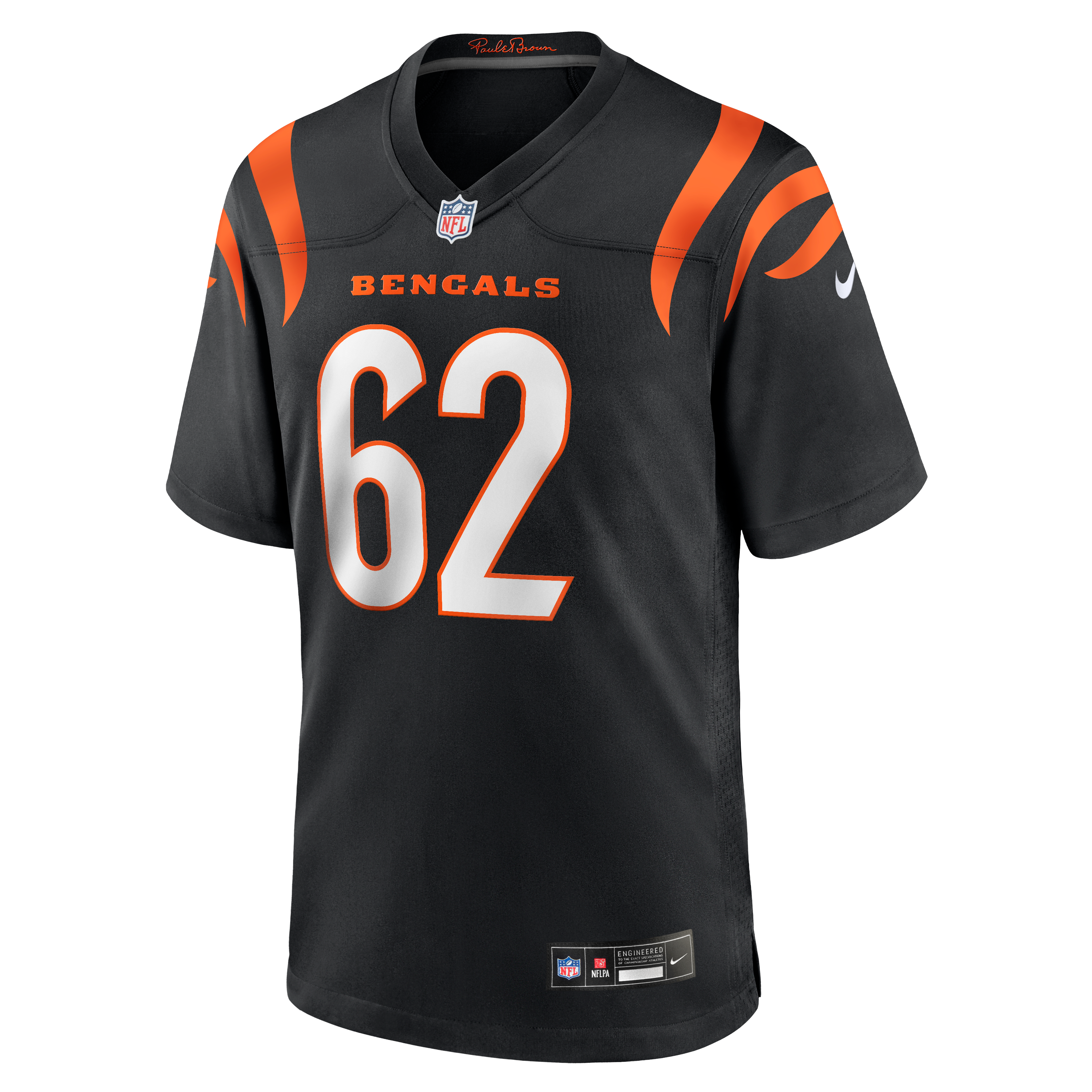 Maillot de match Nike Brian Parker II noir pour homme, équipe des Bengals Cincinnati