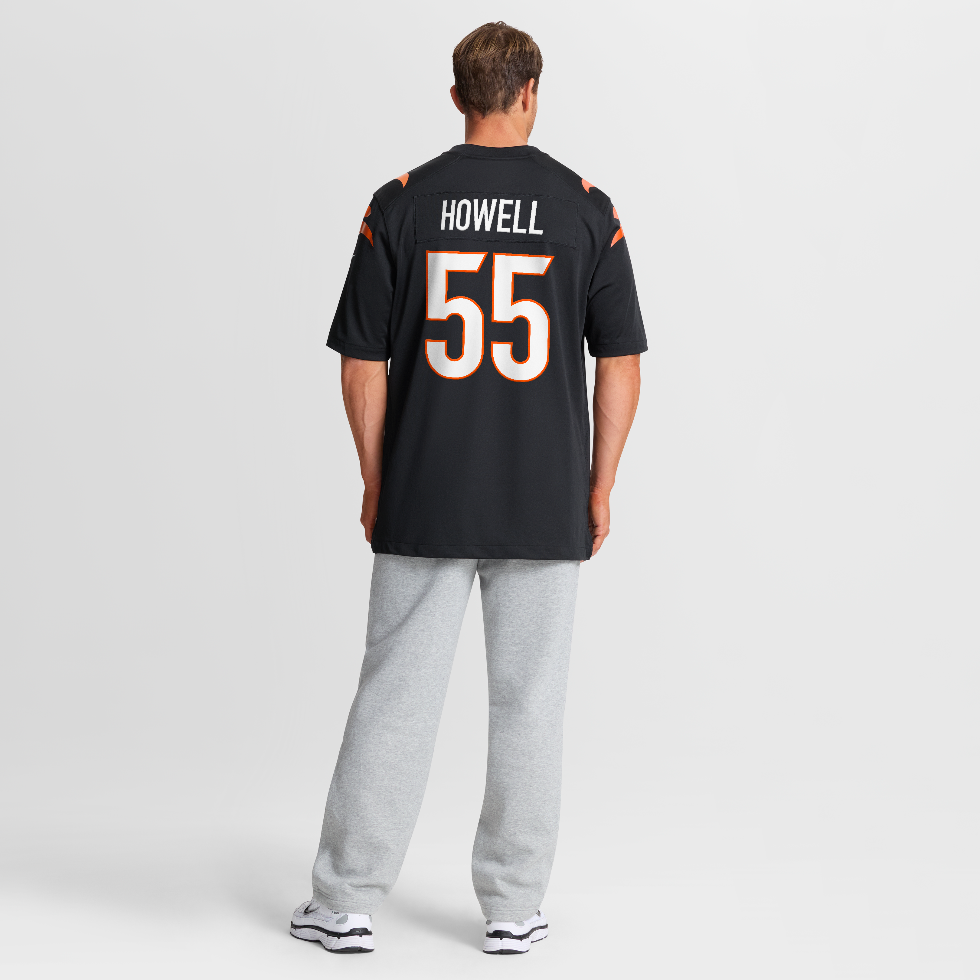 Maillot de match Nike Cashius Howell noir pour homme, équipe des Bengals Cincinnati